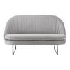 TWEEZITSSOFA LUIGI - Lichtgrijs/Zwart, Modern, Hout/Textiel (146/85/82cm) - Bessagi Home