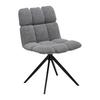 Stuhl Malu Grau Boucle drehbar Gepolstert - Schwarz/Grau, MODERN, Textil/Metall (53/68/83cm) - Bessagi Home