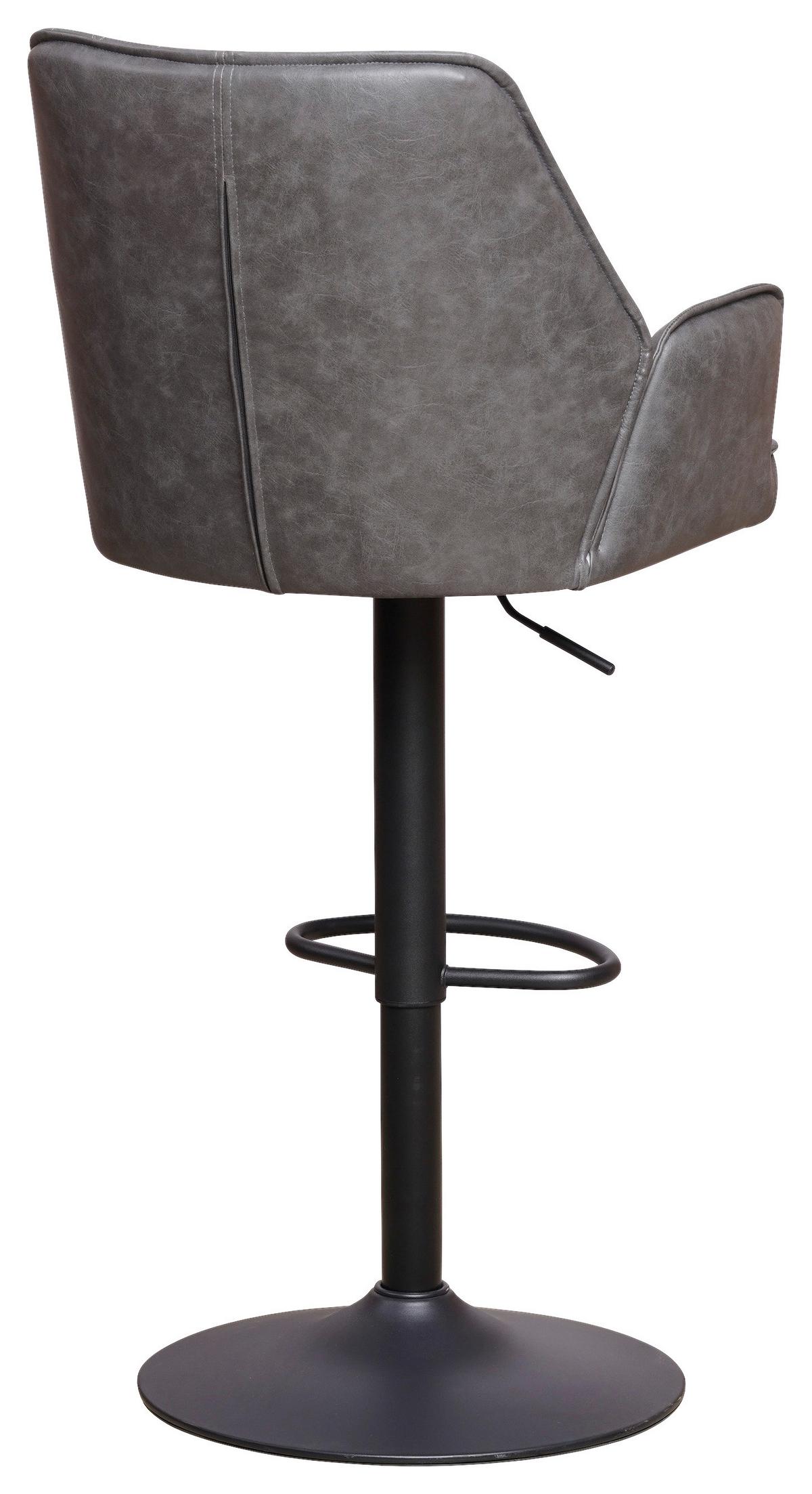 Barhocker Donny ca. 42x114 cm Anthrazit - Taupe/Anthrazit, KONVENTIONELL, Textil/Metall (42/114/52cm) - MID.YOU