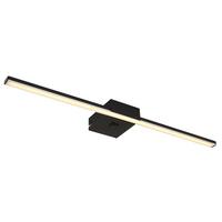 LED-Wandleuchte Jaime Opal/Schwarz max. 12 Watt - Opal/Schwarz, Basics, Kunststoff/Metall (61,5/11/3,7cm) - Globo