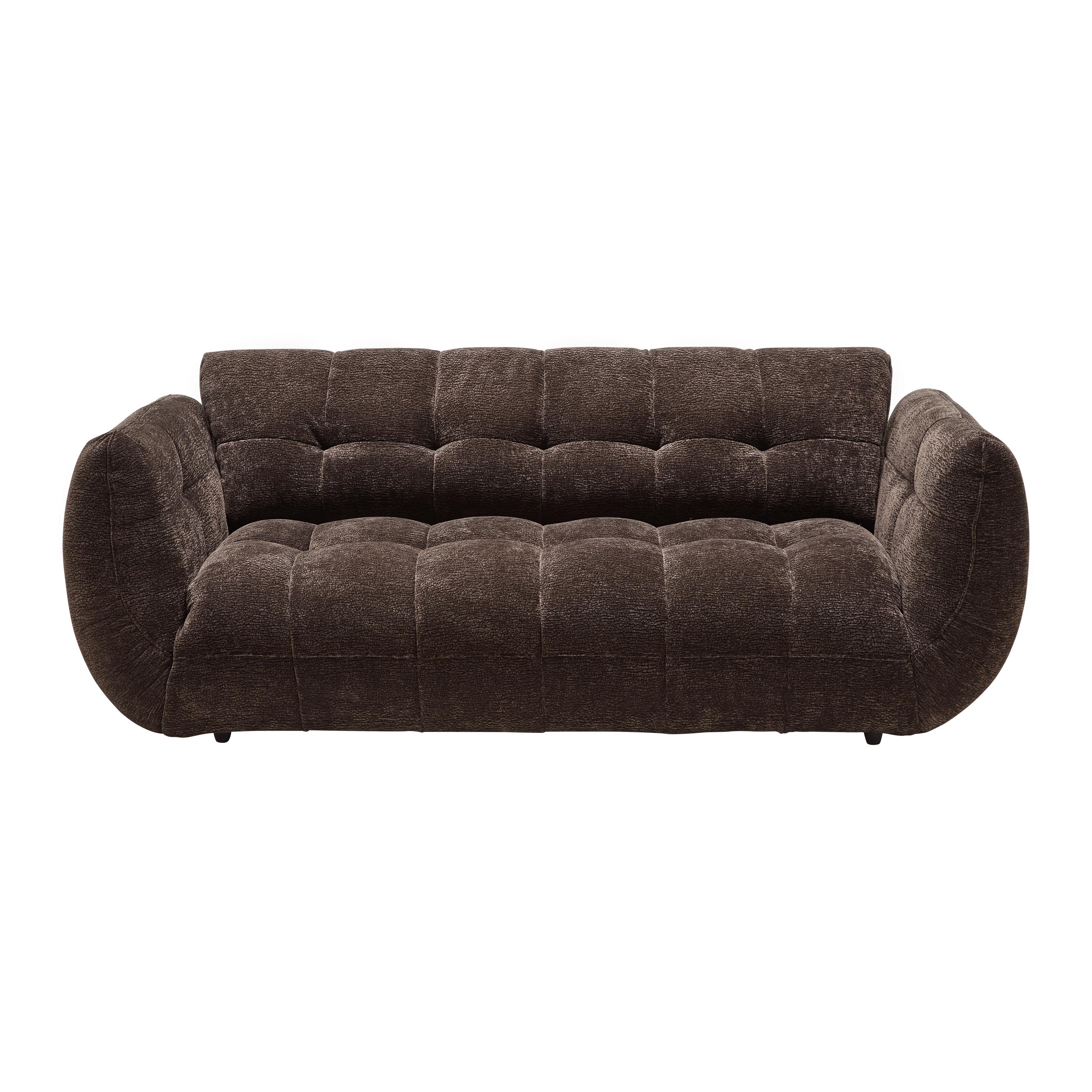 Bigsofa Carlos Dunkelbraun - Dunkelbraun/Schwarz, Modern, Kunststoff/Textil (218/81/104cm) - Mömax