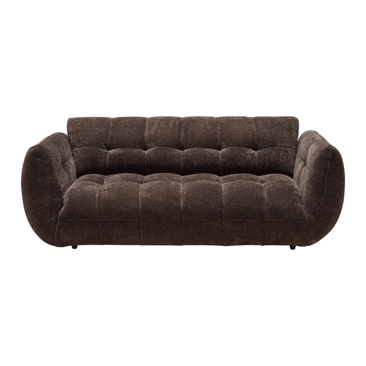 Bigsofa Carlos Dunkelbraun - Dunkelbraun/Schwarz, Modern, Kunststoff/Textil (218/81/104cm) - Mömax