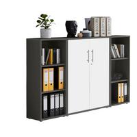 AKTENSCHRANK OFFICE EDITION - SW SET 2 - Anthrazit/Weiß, MODERN, Holzwerkstoff (172,6/113,6/33cm) - MID.YOU