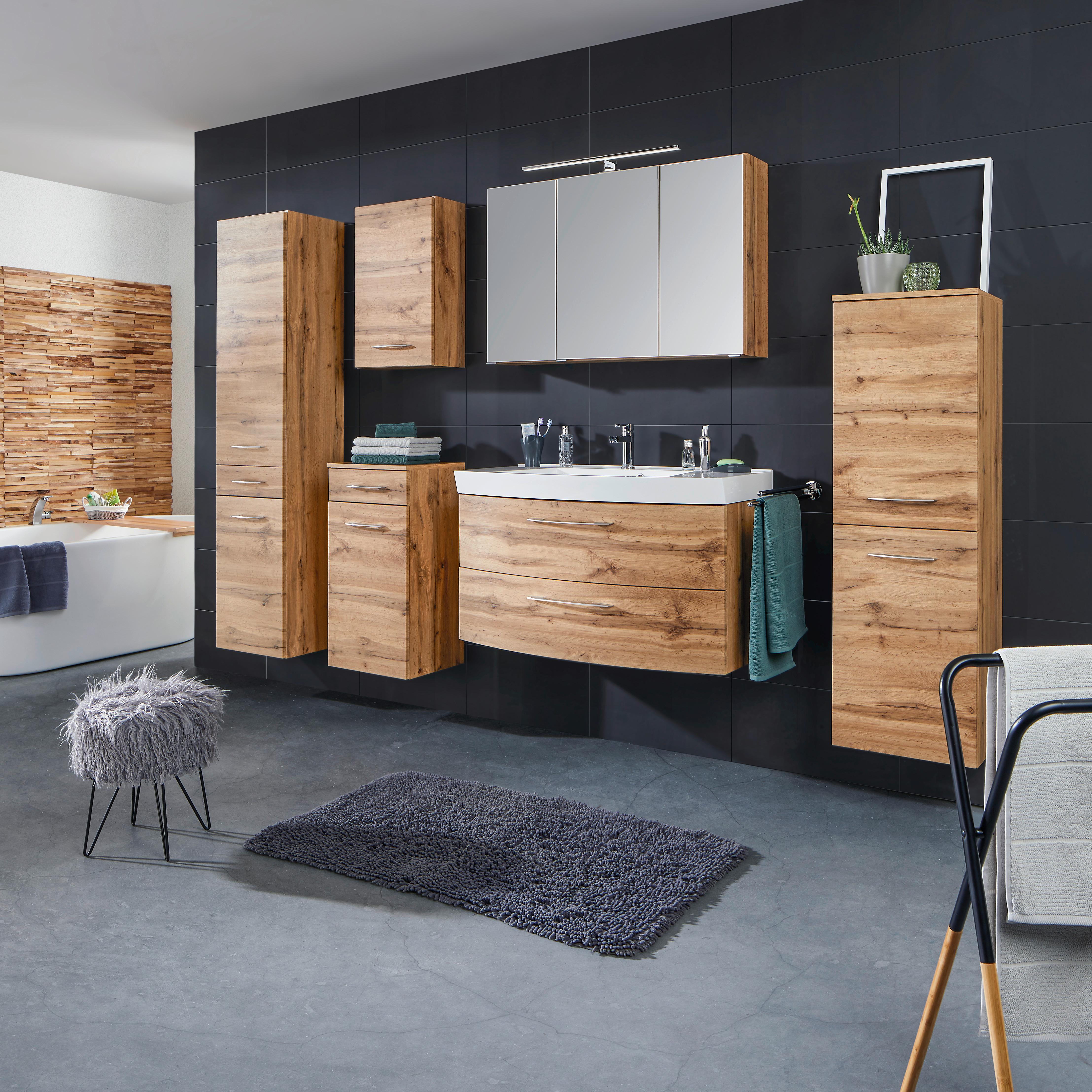 TVÄTTSTÄLL MED KOMMOD FLORIDA -EXKLUSIV- - vit/kromfärg, Modern, metall/trämaterial (100/54/47cm) - Premium Living