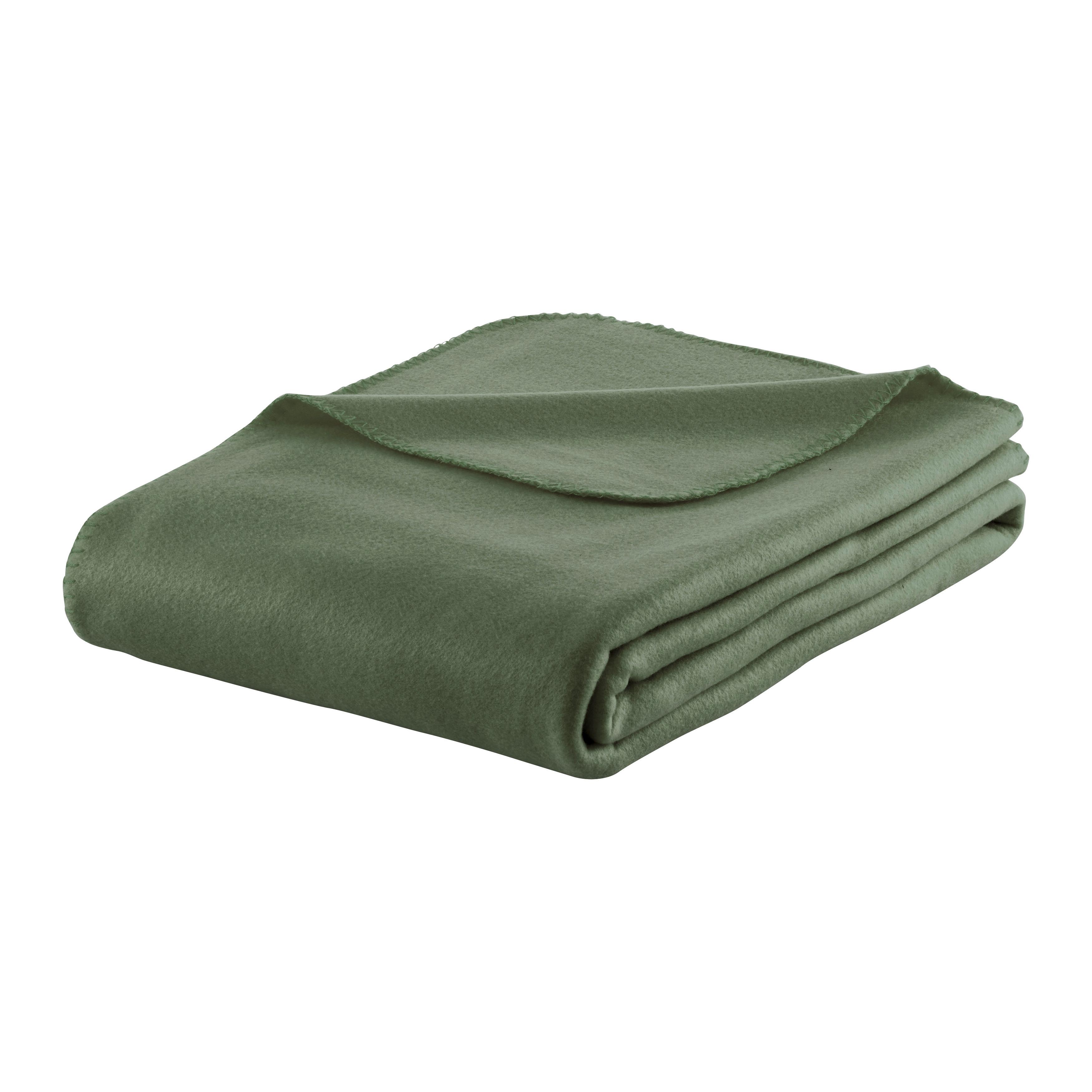 Fleecedecke Grün Ca. 140x200 - Grün, Textil (140/200cm) - Mömax