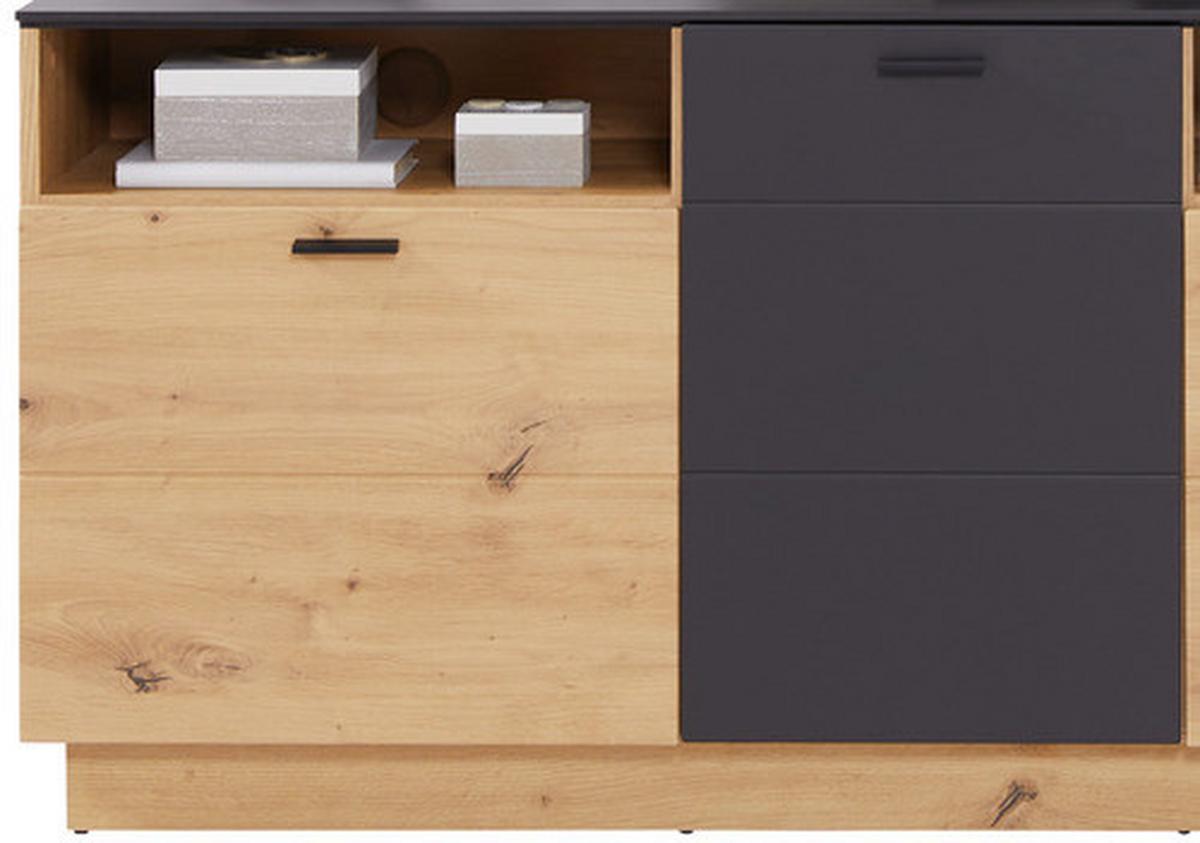 Tv Komoda Tonale - siva/hrast Artisan, Moderno, drvni materijal/plastika (200/68,6/40cm) - Modern Living