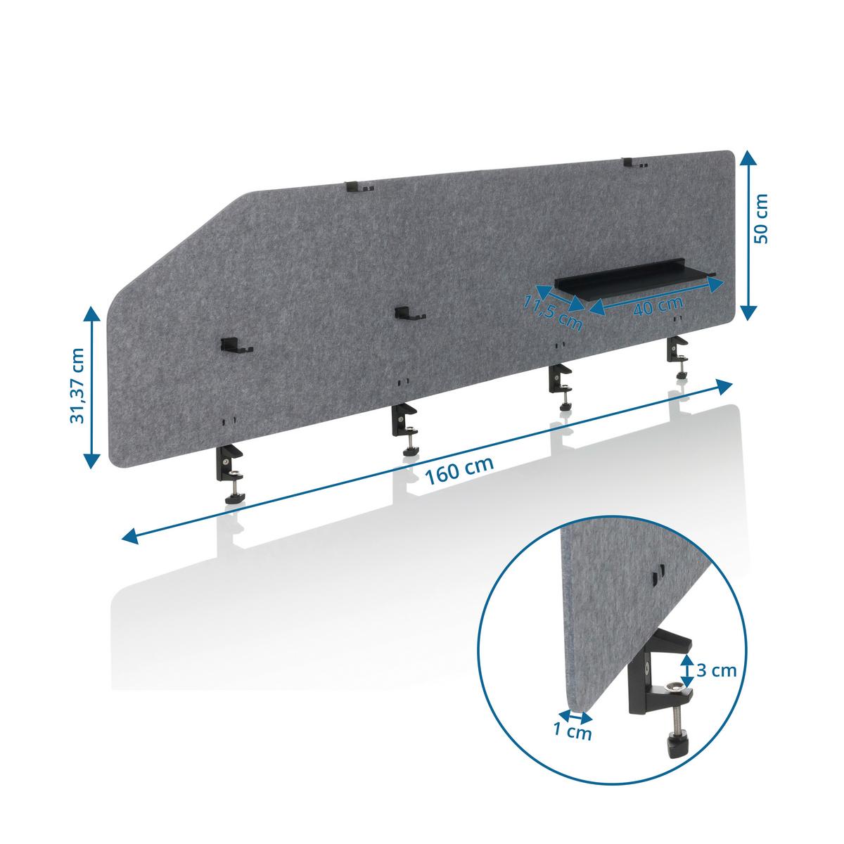 Pregradna Stena Flexmiut T Top, Siva - siva, Basics, kovina/umetna masa (160/50/1cm) - MID.YOU