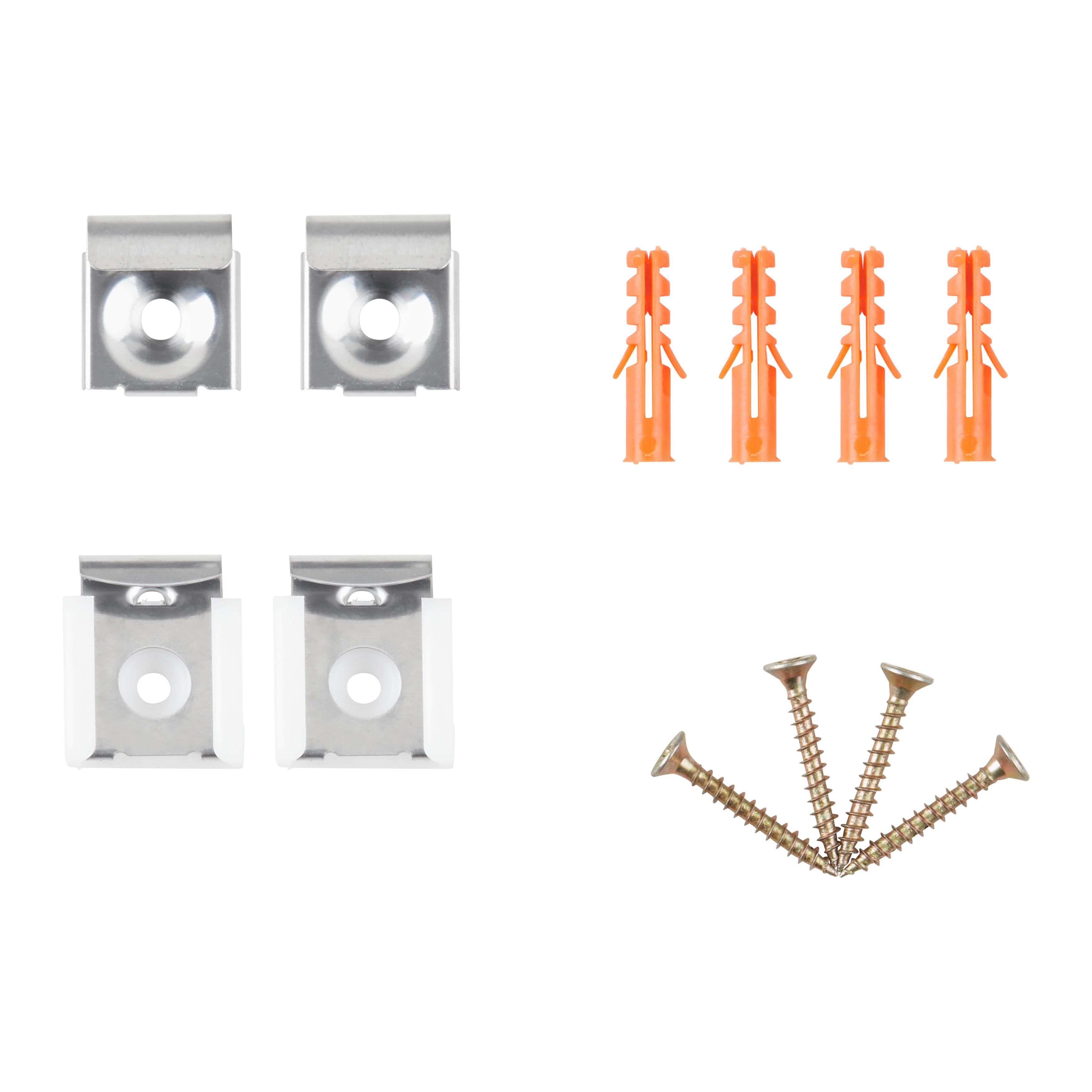 Befestigungsset Spiegelklammer Set 4-teilig - Metall (1,5/240cm) - Mömax