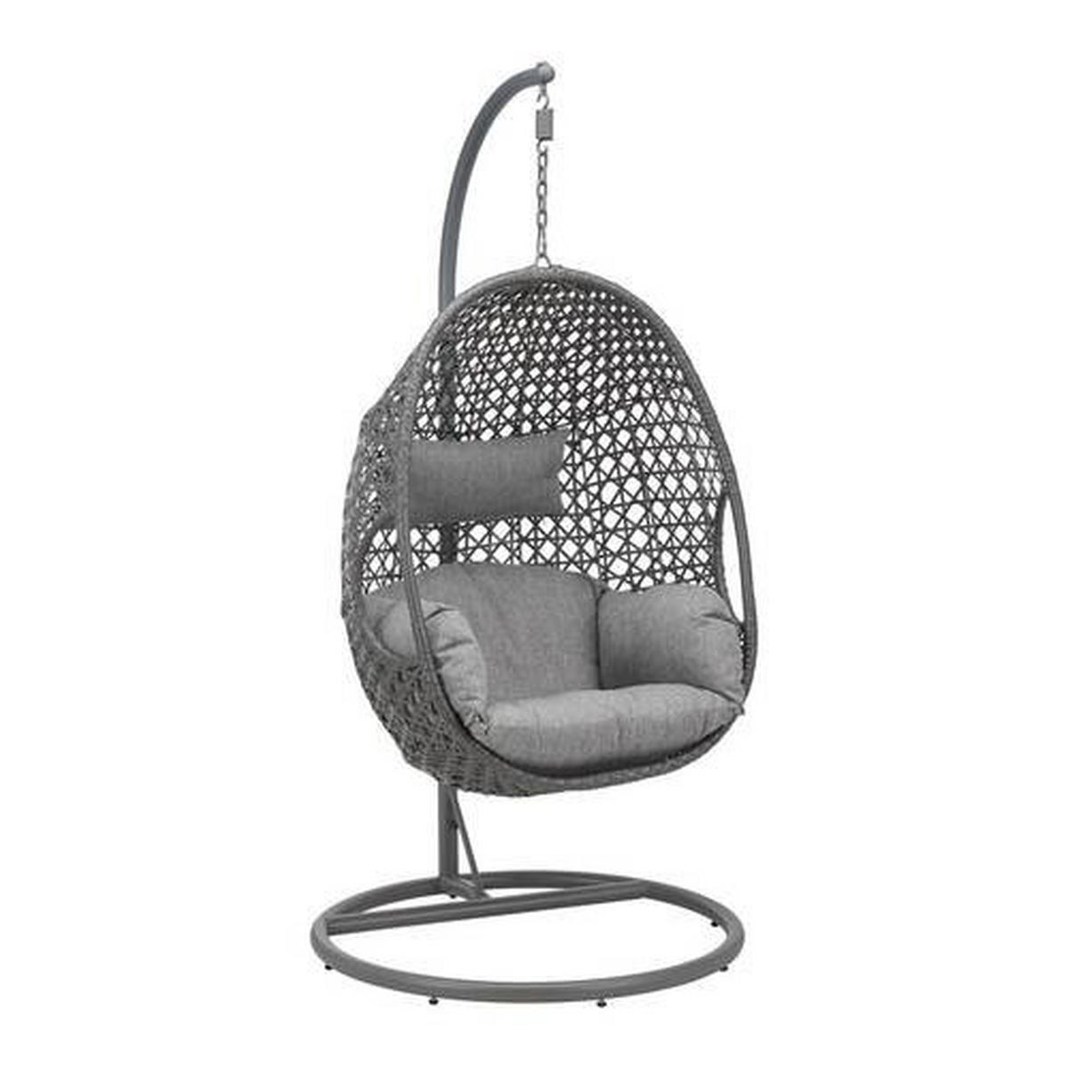 Viseči Stol Marcella, Siva, Jeklo - siva, Moderno, kovina/umetna masa (95/196/96cm) - Bessagi Garden
