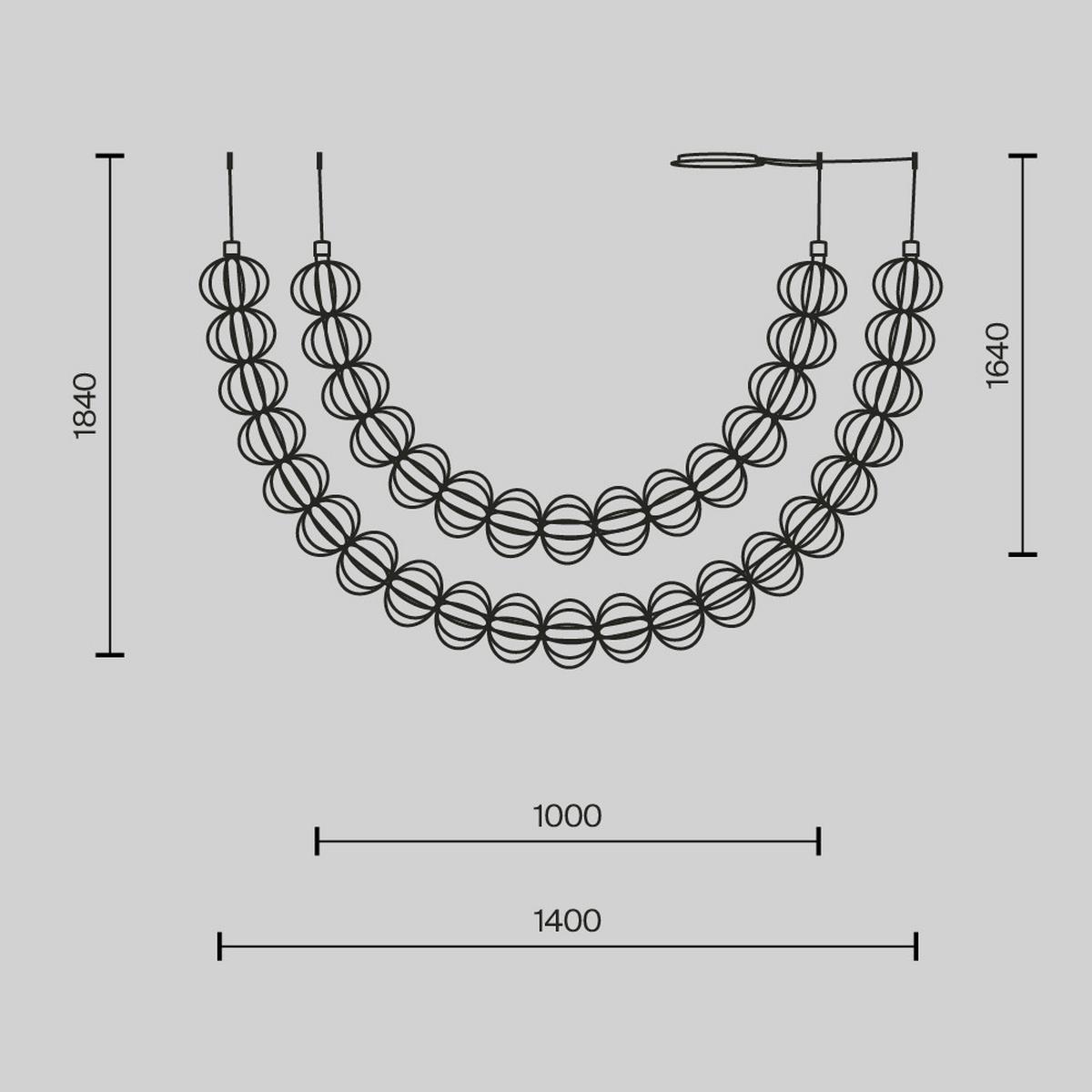 Pendelleuchte Mod216pl-L55g3k - Goldfarben, Design, Metall (208.6/184/35cm) - MAYTONI