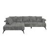 Kutna Garnitura Vanessa New - siva/crna, Moderno, tekstil/metal (200/297cm) - Modern Living