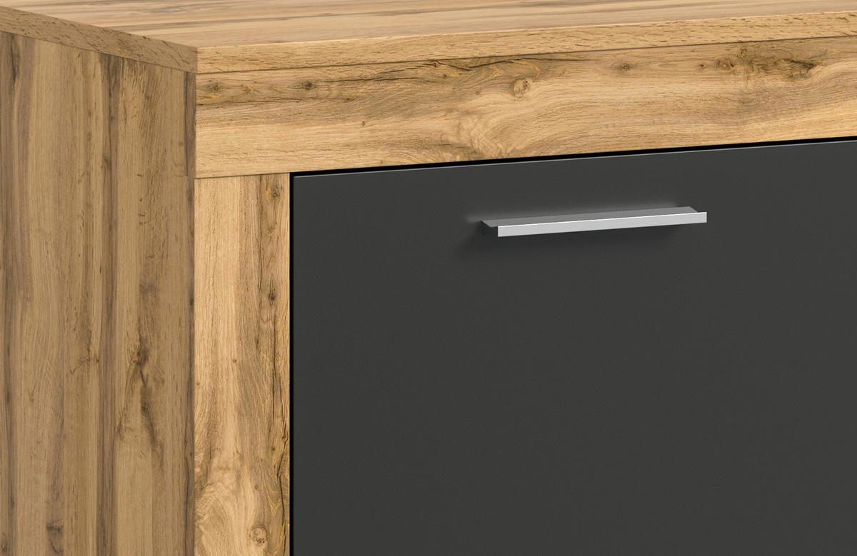 Comodă cu uși JAM - stejar Wotan, Design, material pe bază de lemn (125/80/35cm) - Modern Living