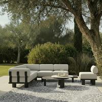 Vrtna Garnitura Lumea - siva/tamno siva, Moderno, metal/tekstil - Bessagi Garden