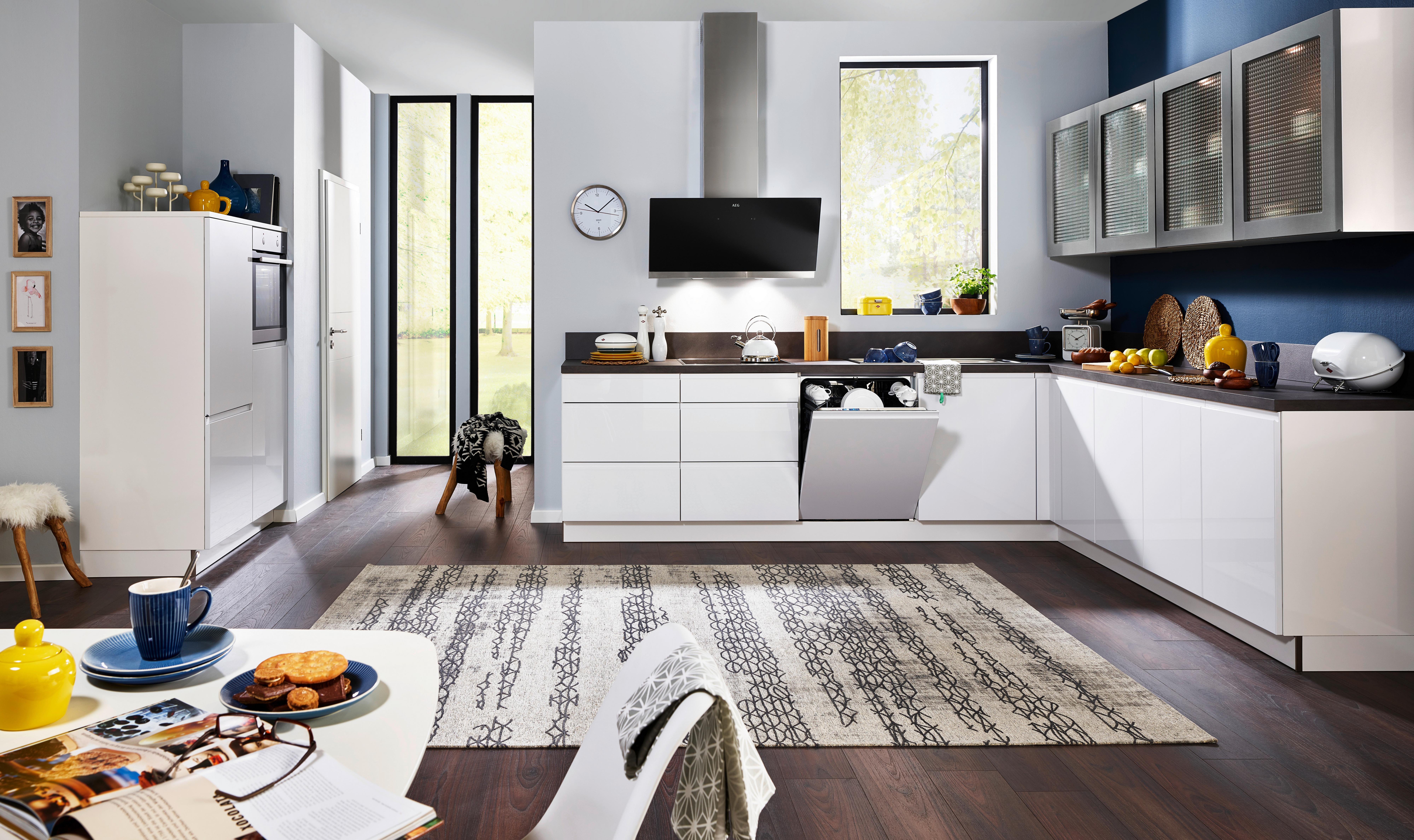 Einbauküche Alpha Lack in Weiß Hochglanz - Weiß, MODERN, Holzwerkstoff - Nolte Küchen