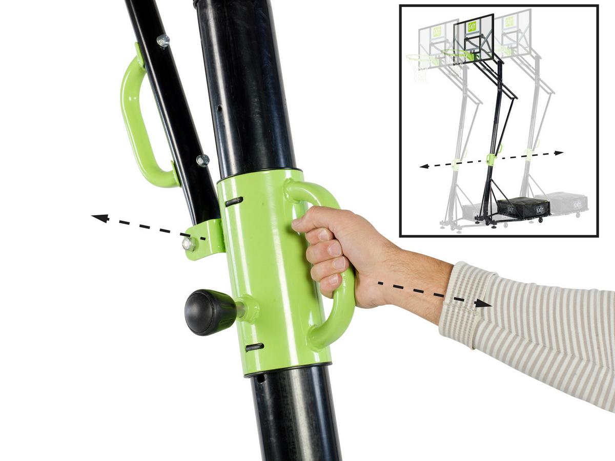 Košarkarsko Stojalo Exit Galaxy - črna/zelena, Konvencionalno, kovina/umetna masa (117/365/220cm) - EXIT Toys