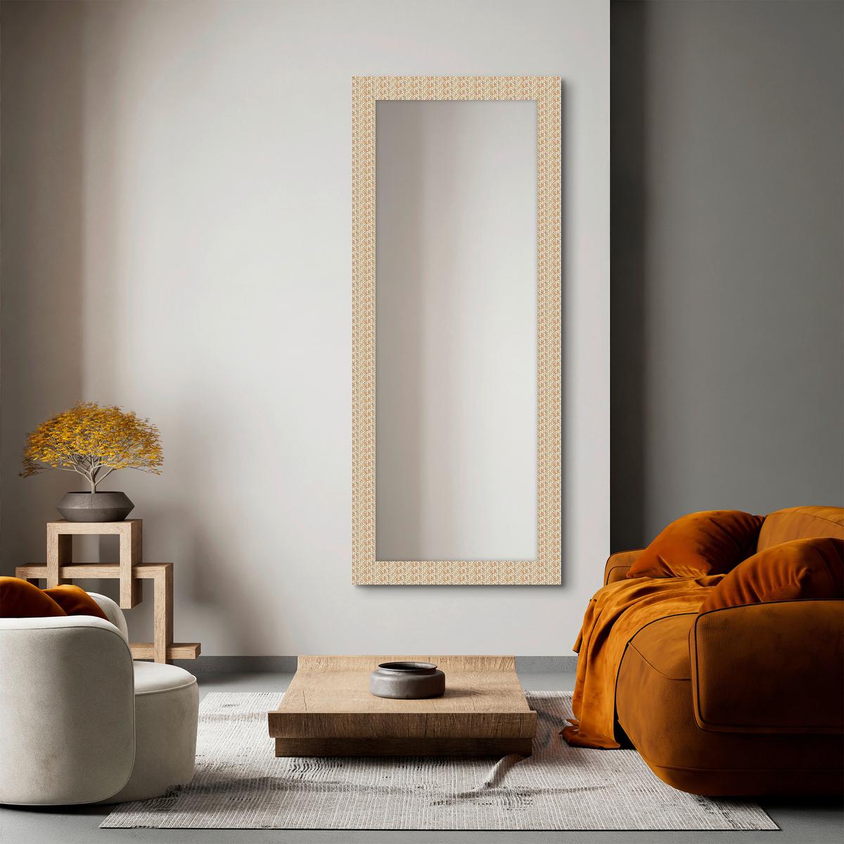 Oglindă Ceiba - maro/alb, Modern, sticlă/material pe bază de lemn (71/172/3cm) - Premium Living