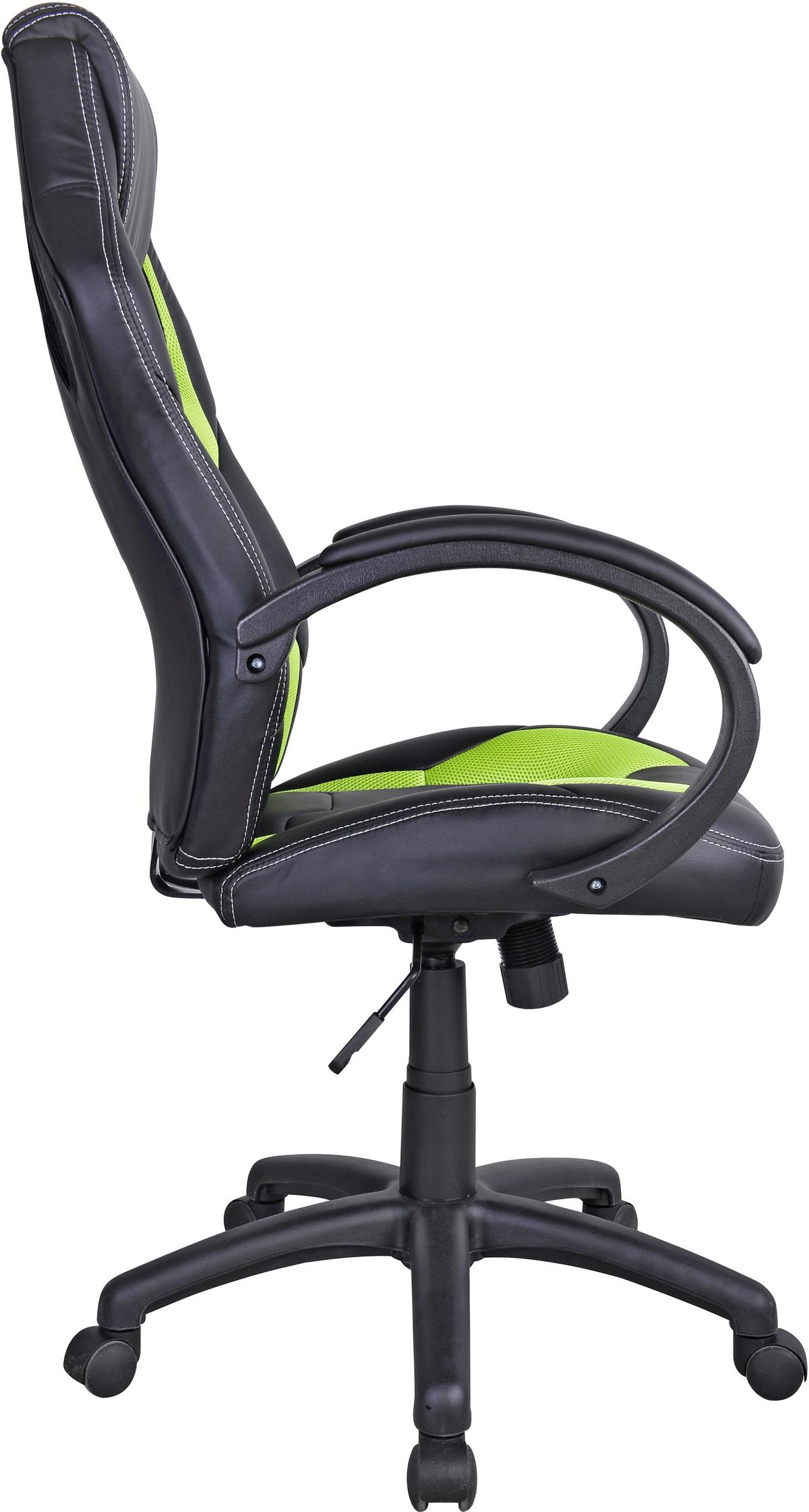 KRZESŁO GAMINGOWE MESUT - zielony/czarny, Design, tworzywo sztuczne/metal (61/110-120/63cm) - Carryhome