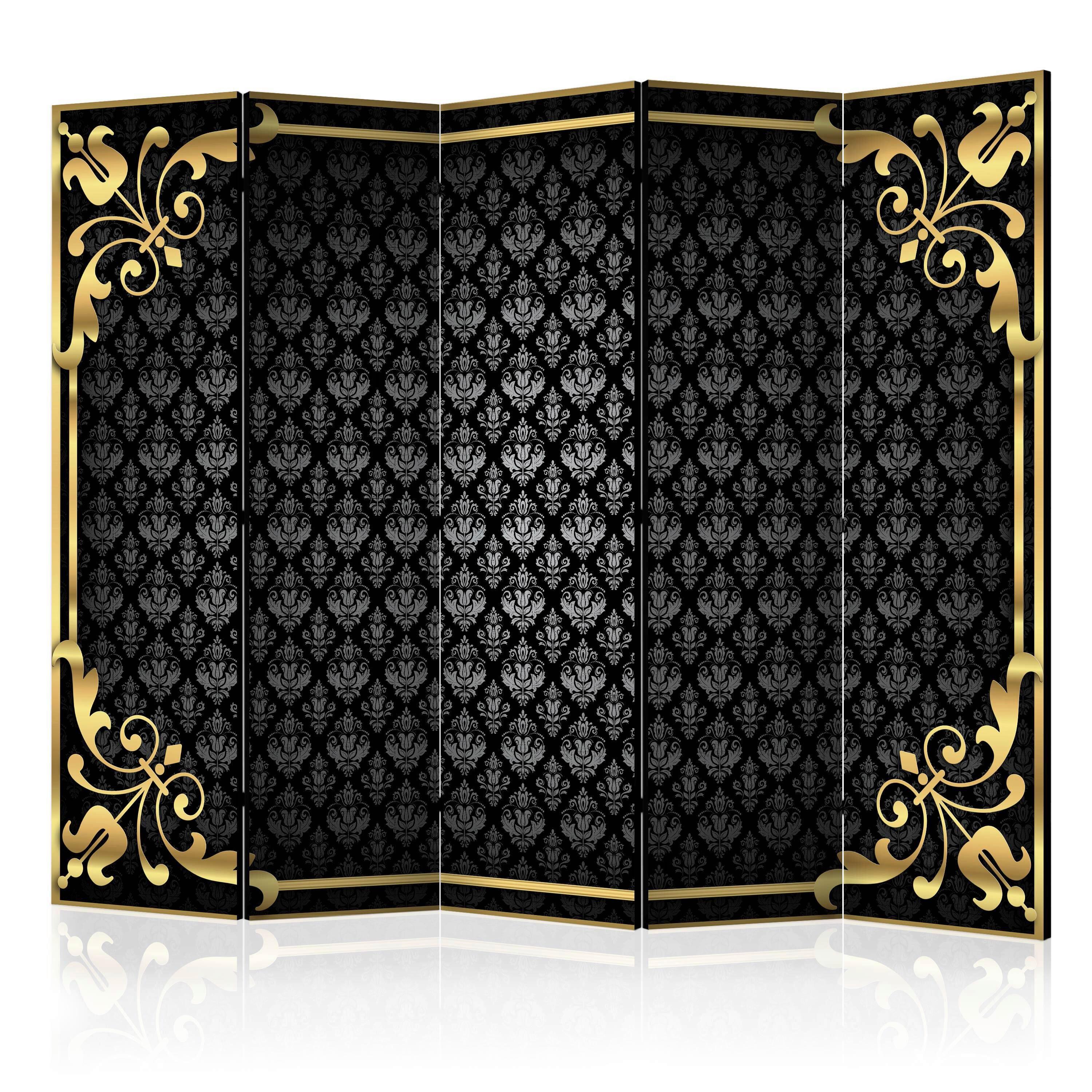 Paraván Hde-Paraventtc1633_os - fekete/aranyszínű, Basics, textil/fa (225/172/3cm) - artgeist