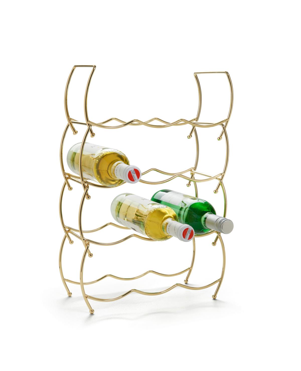 Raft pentru vin Giovanni - auriu, metal (32,5/49/14cm) - Modern Living