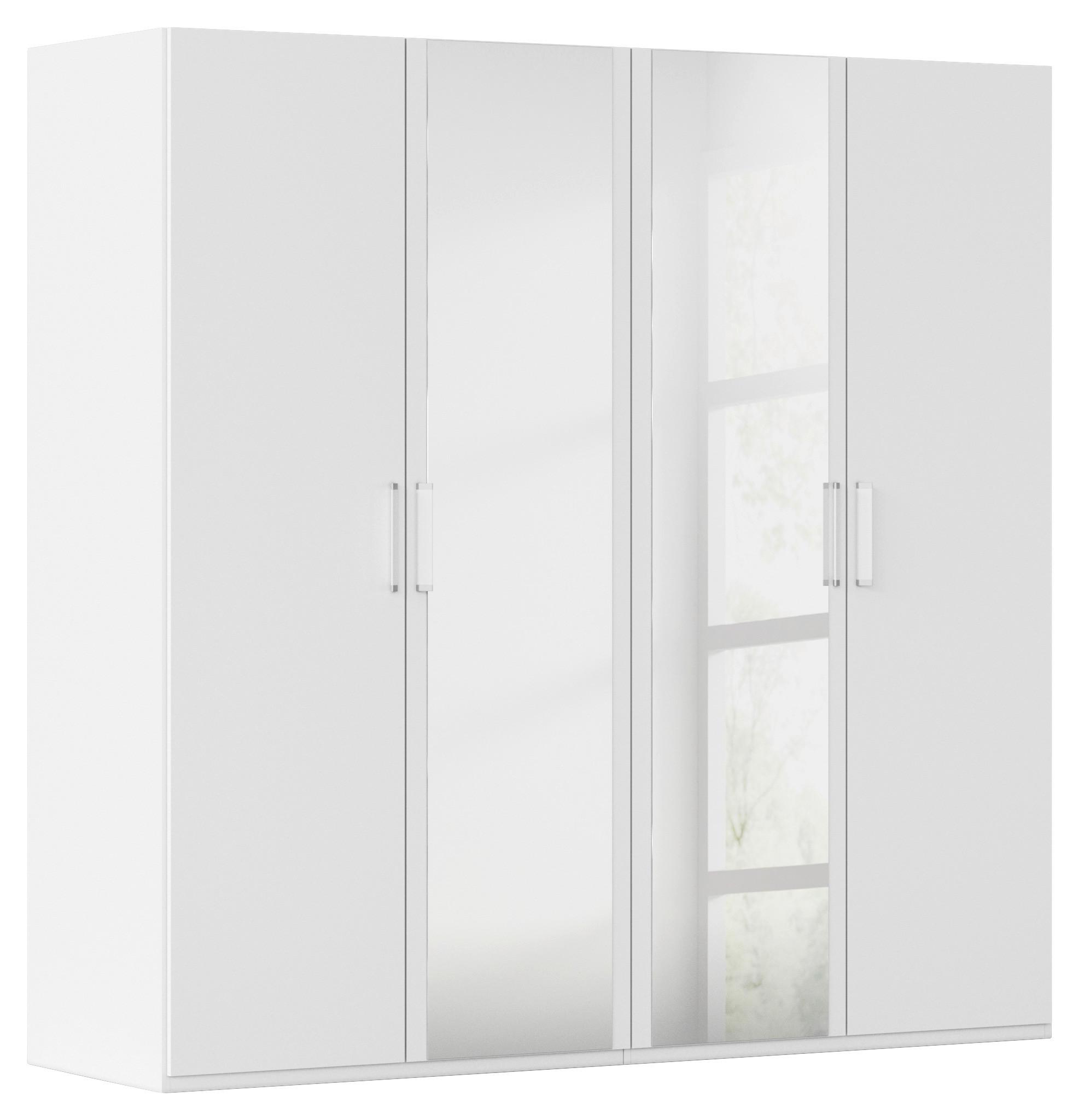 Omara S Klasičnimi Vrati Evelyn, Bela - bela, Design, umetna masa/steklo (201/197/60cm) - Novel