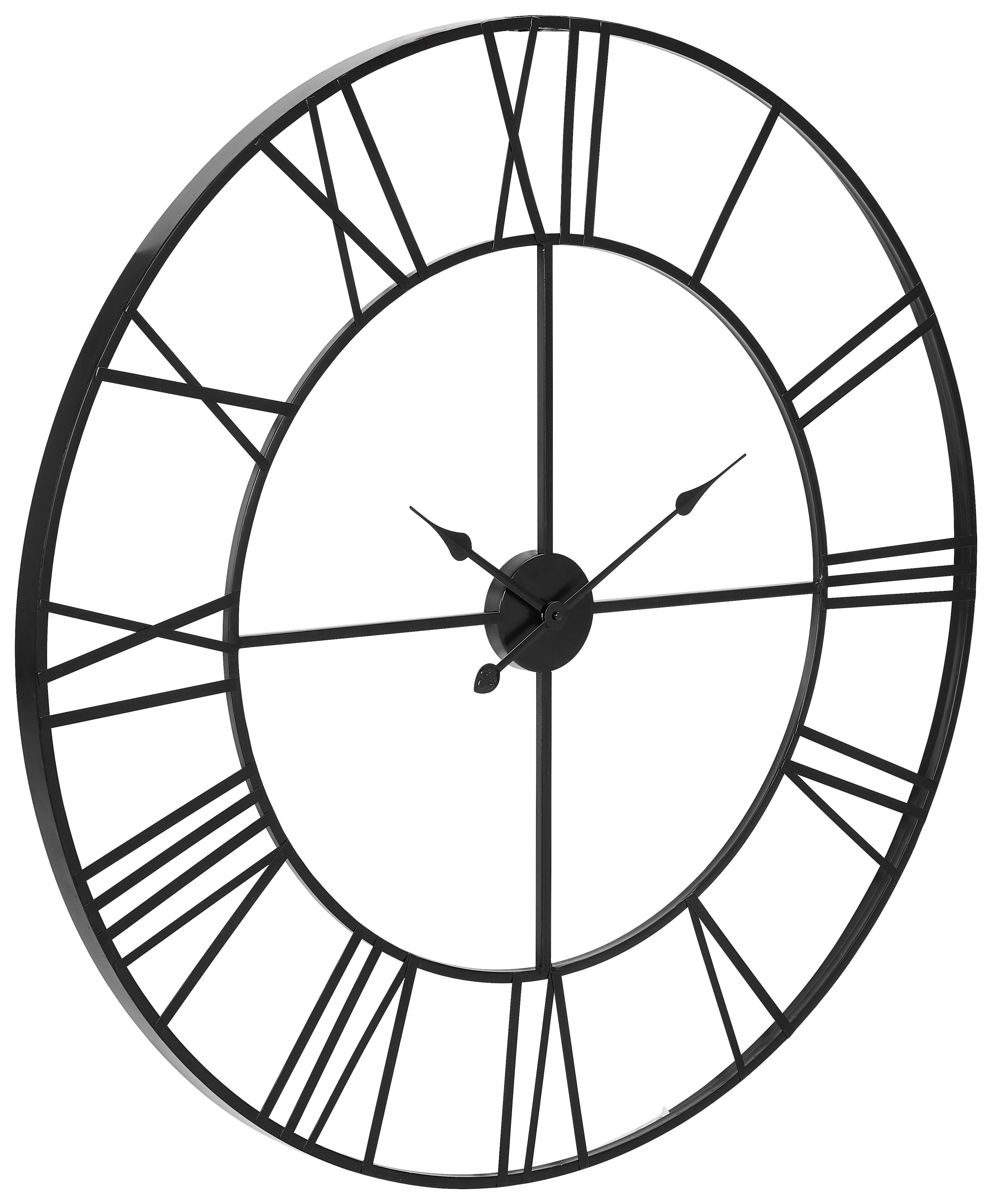 ZEGAR ŚCIENNY NEW YORK - czarny, Design, metal (96/96/3cm) - MID.YOU