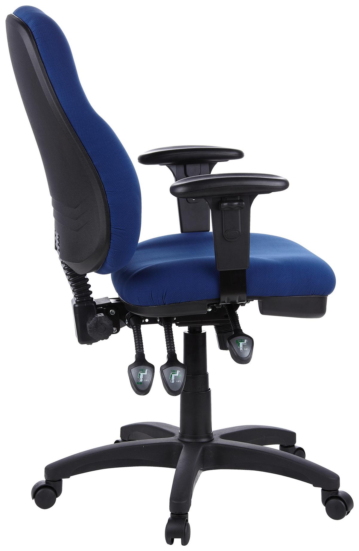 Pisarniški Stol Zenit Pro, Temno Modra - modra/črna, Basics, umetna masa/tekstil (58/121/46cm) - MID.YOU