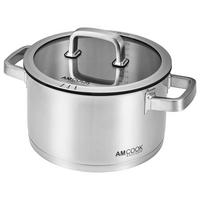 GARNEK 8500738 - kolor stalowy, Basics, metal/szkło (24/13cm) - Am Cook