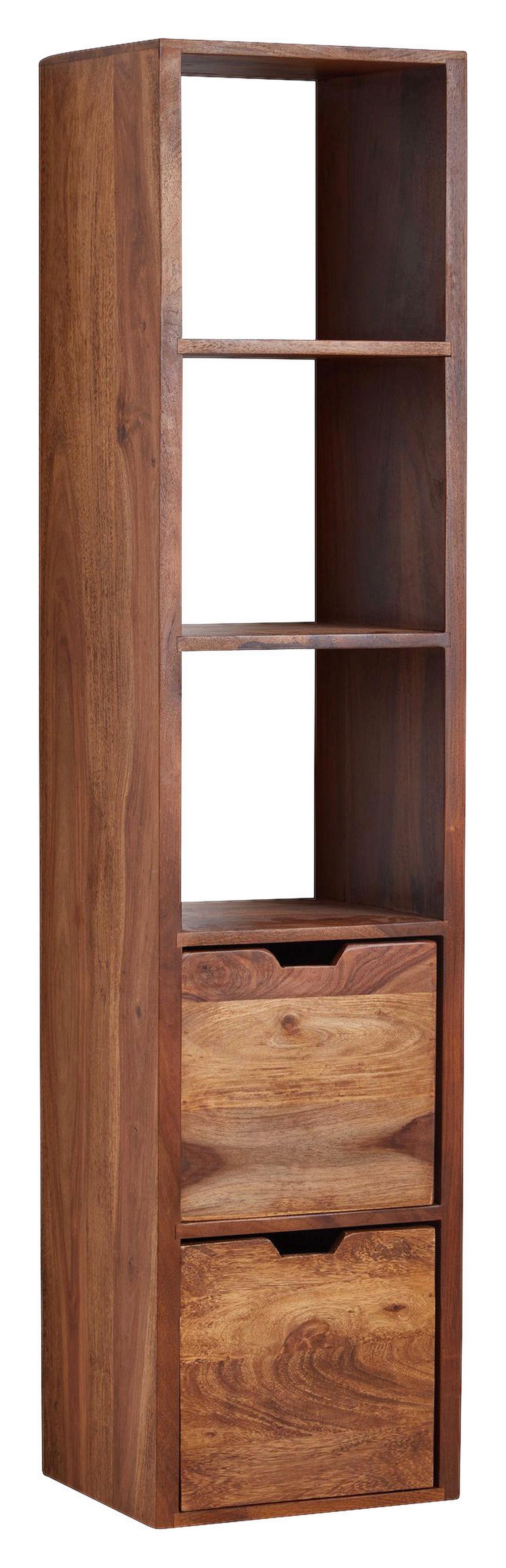 Stenski Regal Wohnling, Pravi Les - barve indijskega rožnega lesa, Moderno, les (35/150/30cm) - MID.YOU