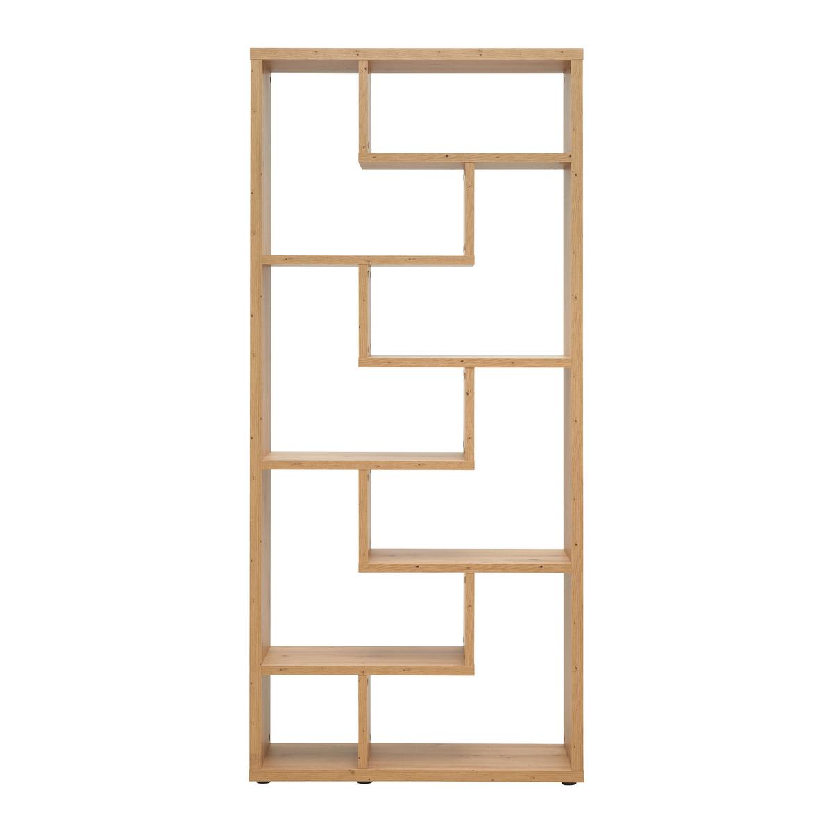 Raumteiler Bounty Eiche Artisan - Schwarz/Eiche Artisan, Modern, Holzwerkstoff/Kunststoff (89/192/33cm) - Mömax