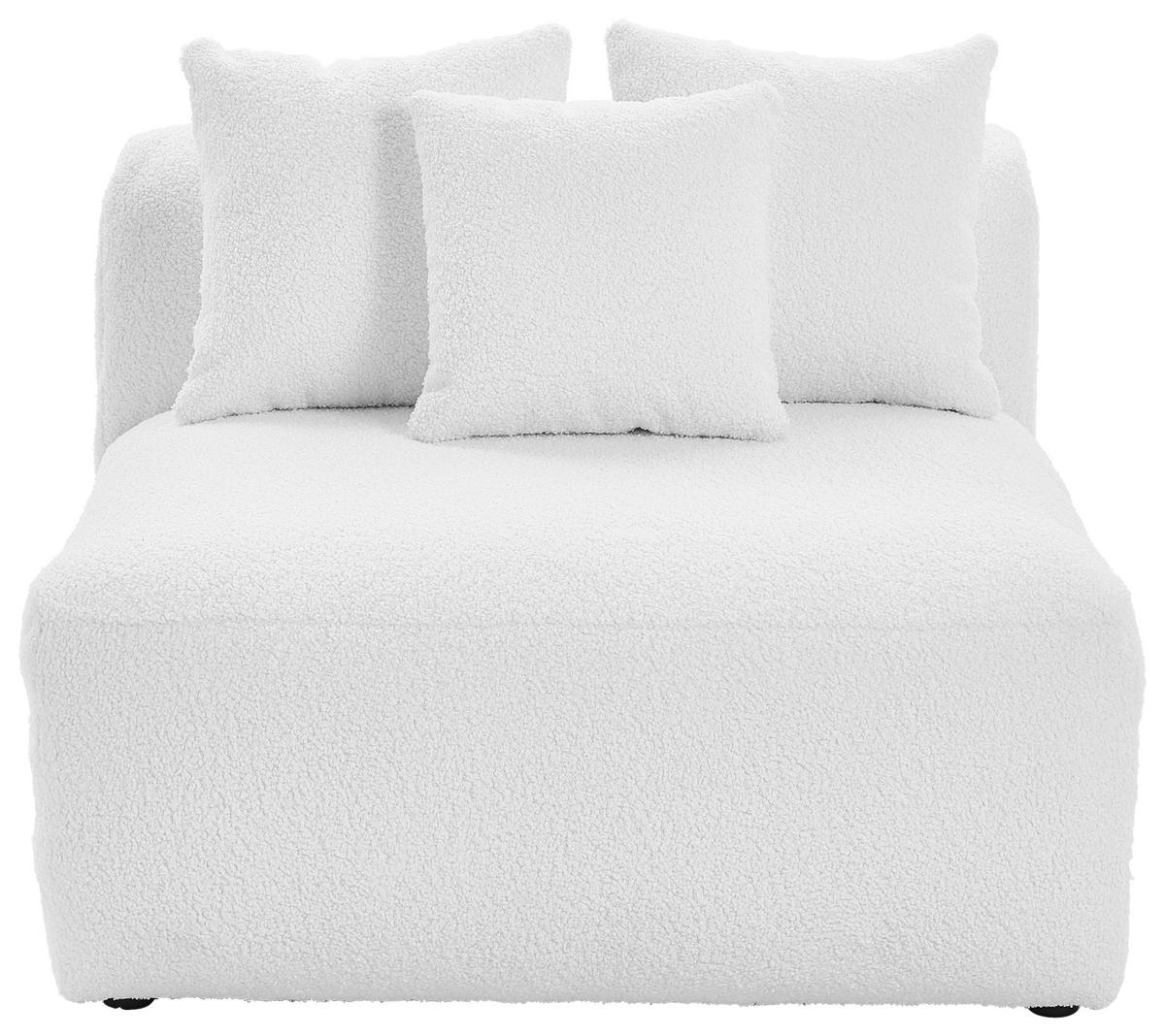 Modul Sofaelement Bloom Weiß - Weiß, Trend, Textil (100/70/122cm) - Livetastic