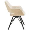 STOL MED ARMSTÖD ADRIANA - beige/svart, Modern, metall/textil (61/85/62,5cm) - Premium Living