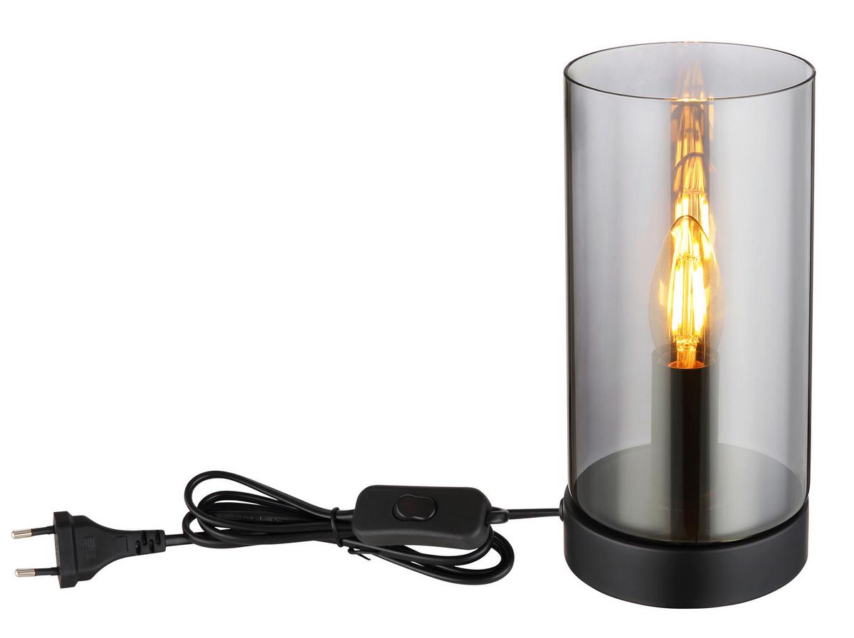 Tischleuchte 21002T max. 25 Watt - Schwarz, Basics, Glas/Metall (11/22,5cm) - Globo