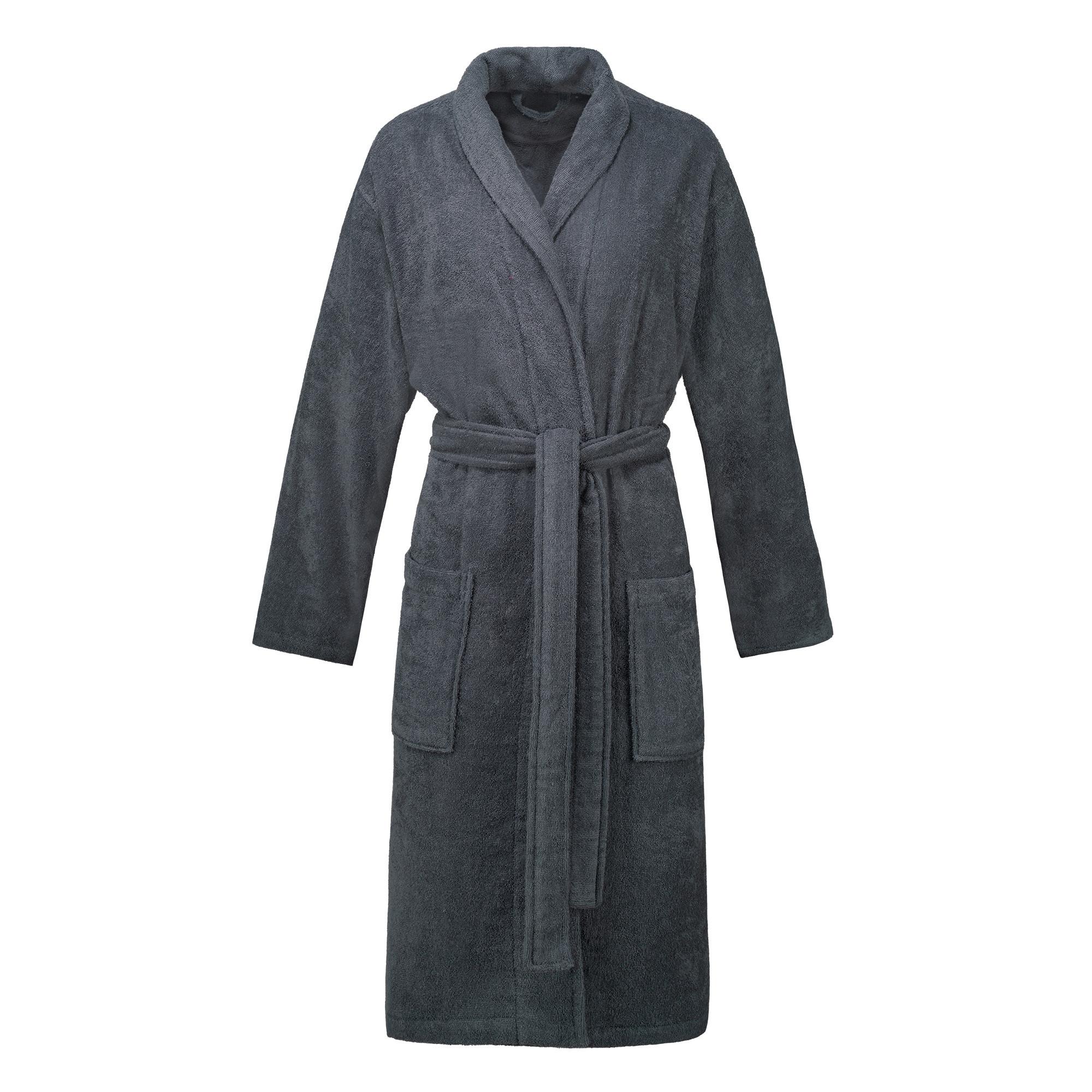 SZLAFROK KĄPIELOWY USM MONO - szary, Basics, tkanina (XLnull) - Vossen