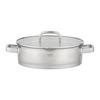 SERVEERPAN SILVER LINE - Klaar/Roestvrijstaalkleuren, Konventionell, Glas/Metaal (28/8cm) - Gourmesto