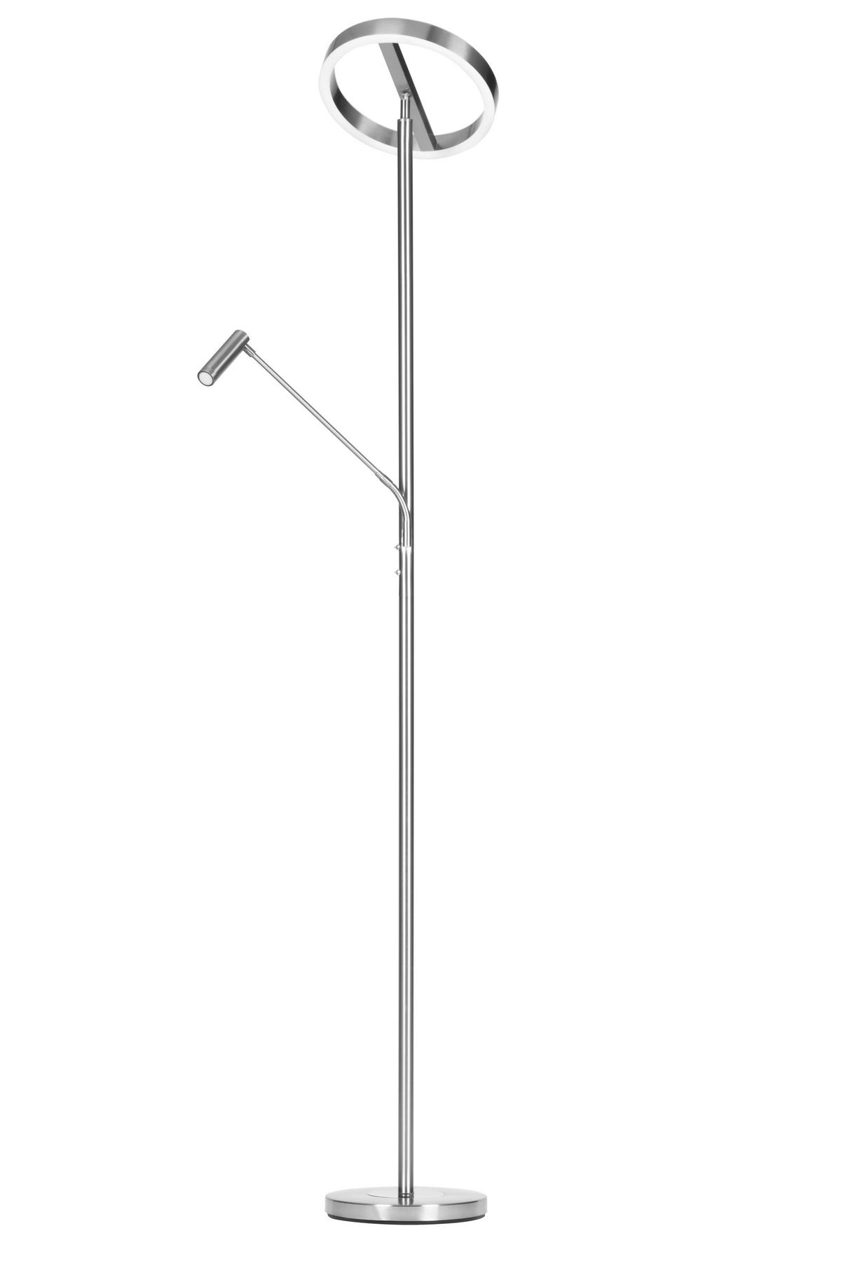 LAMPA LED OŚWIETLAJĄCA SUFIT WORTHING *SBN* - kolor srebrny/biały, Design, tworzywo sztuczne/metal (28/180cm) - Novel
