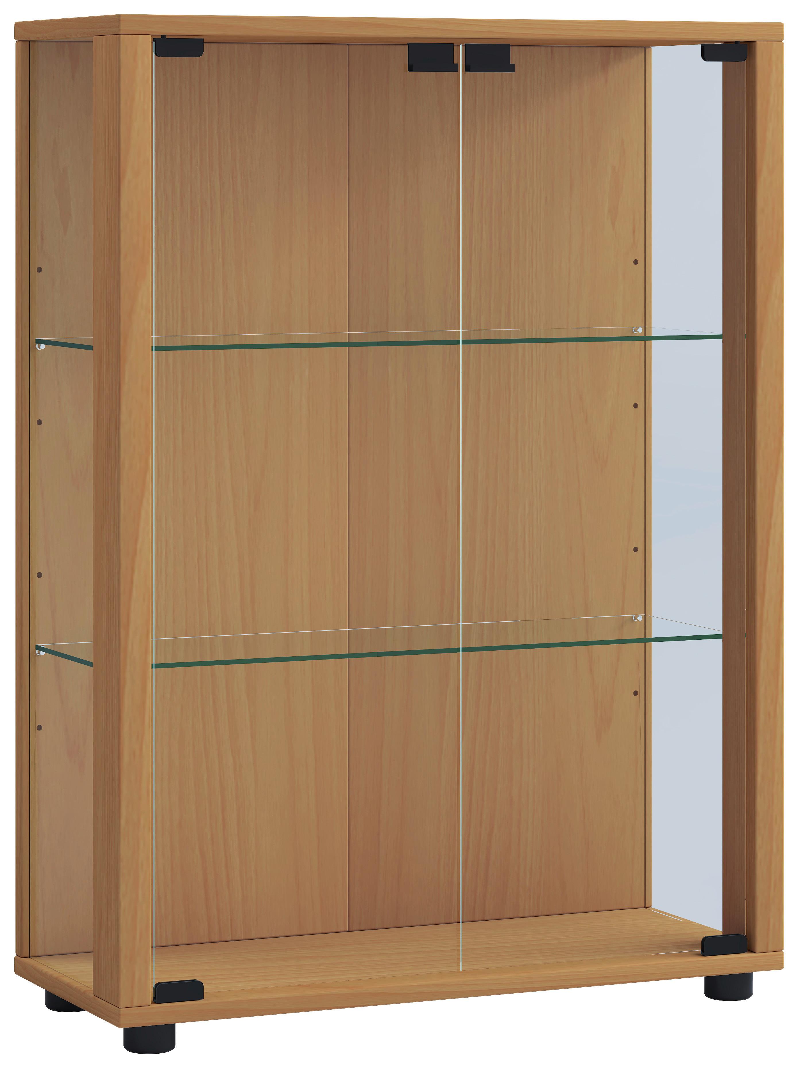 Vitrin Sintalo - bükkszínű/fekete, Design, műanyag/faalapú anyag (60/80/25cm) - MID.YOU