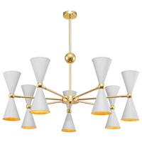 Kronleuchter Vesper Weiß max. 40 Watt - Goldfarben/Weiß, Basics, Metall (91/32/91cm) - MAYTONI