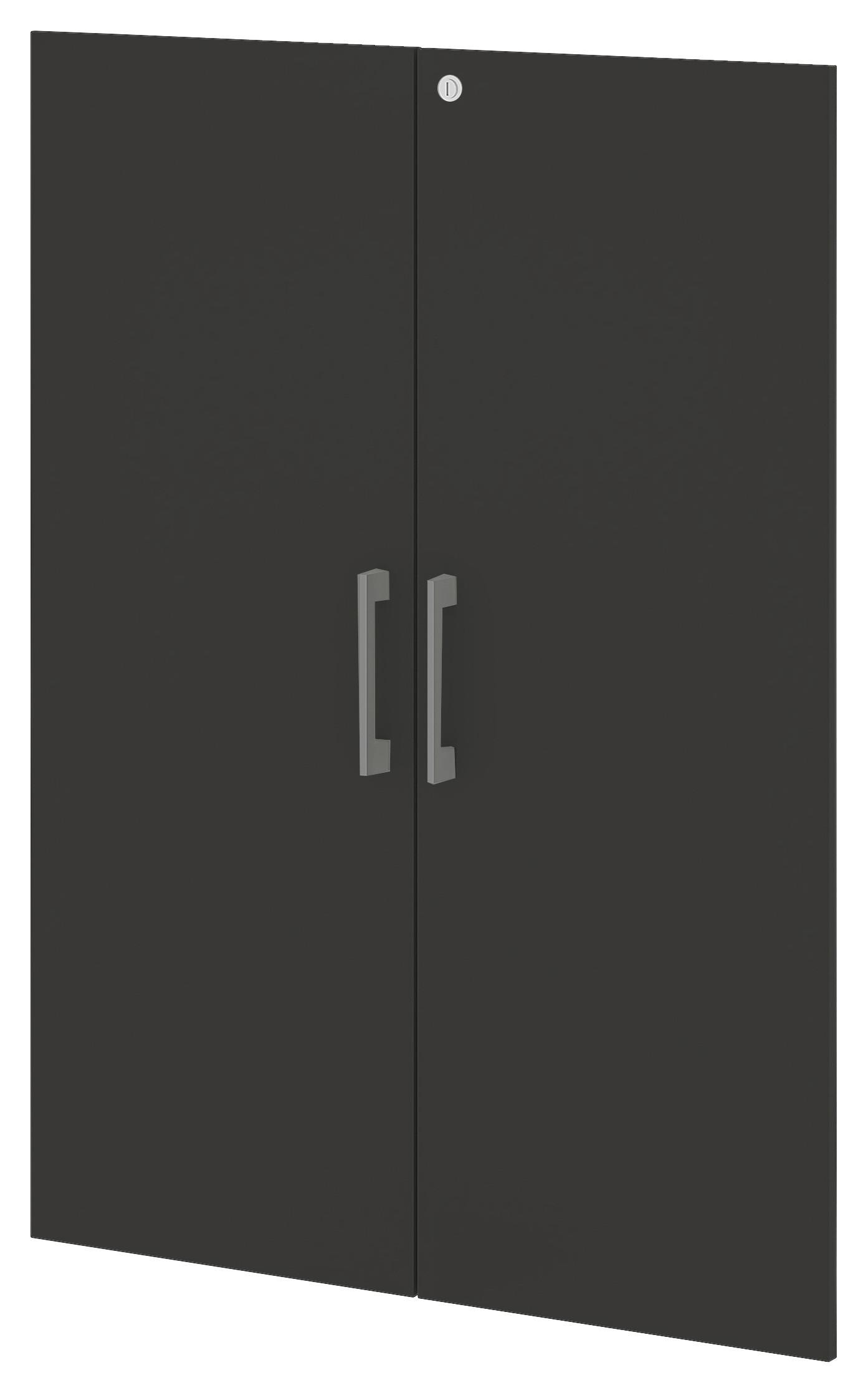 Türenset Big Profi Office - Anthrazit/Alufarben, Modern, Holzwerkstoff/Metall (77/104/2cm) - Mömax