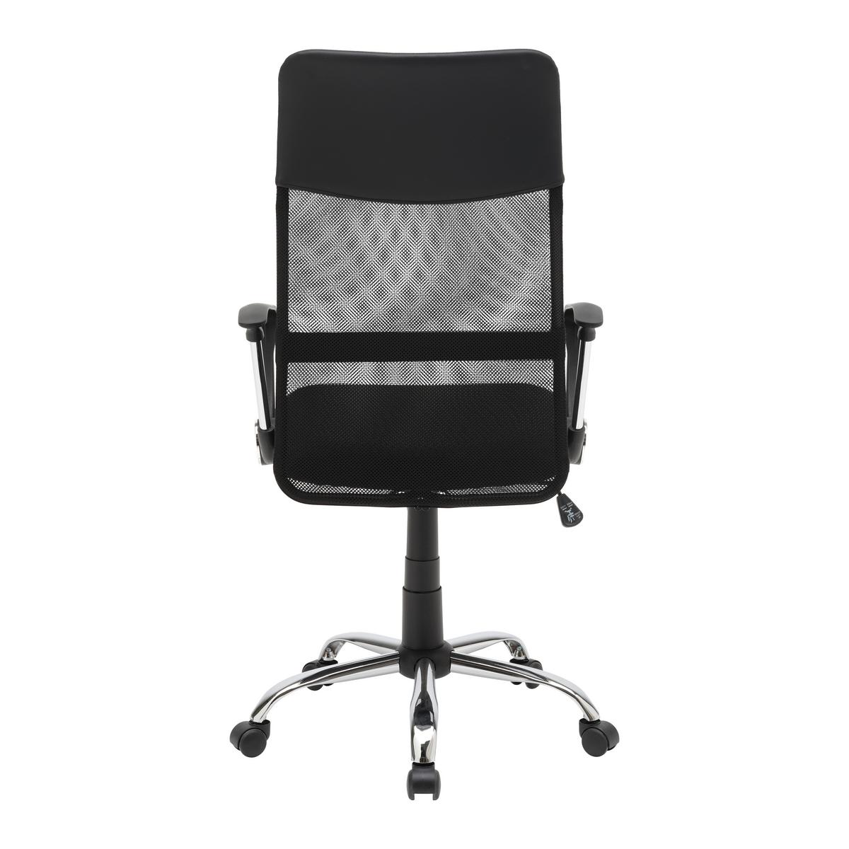 Drehstuhl Basti in Schwarz/Chromfarben - Chromfarben/Schwarz, KONVENTIONELL, Kunststoff/Textil (61/110-120/64cm) - Mömax