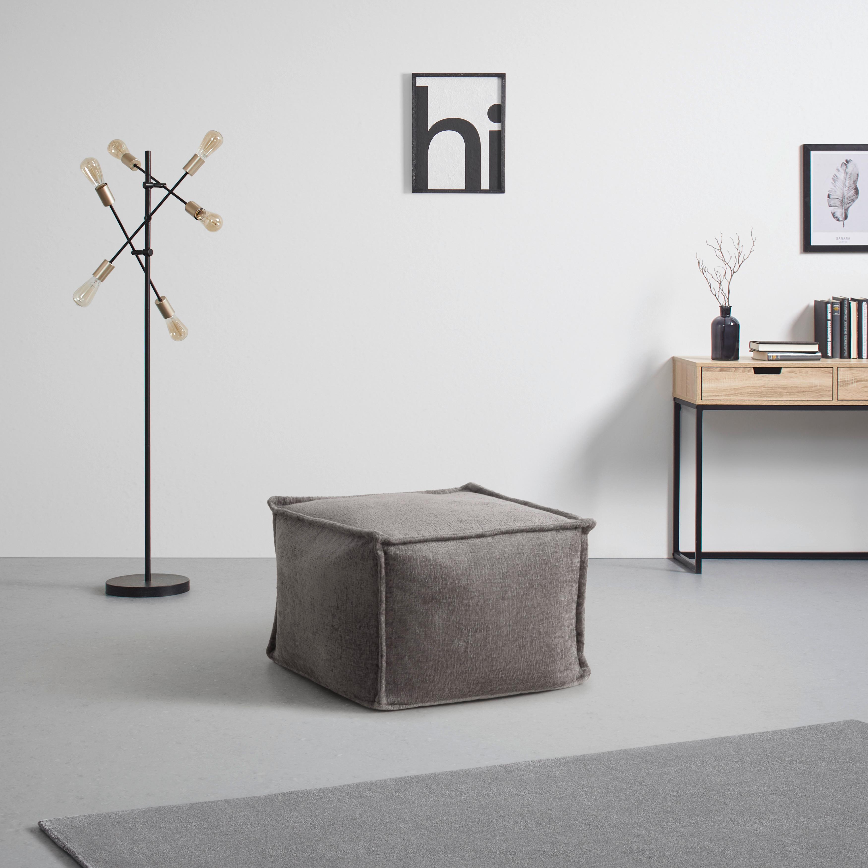 Hocker Cube Mega Grau - Grau, MODERN, Textil (70/40/70cm) - Mömax