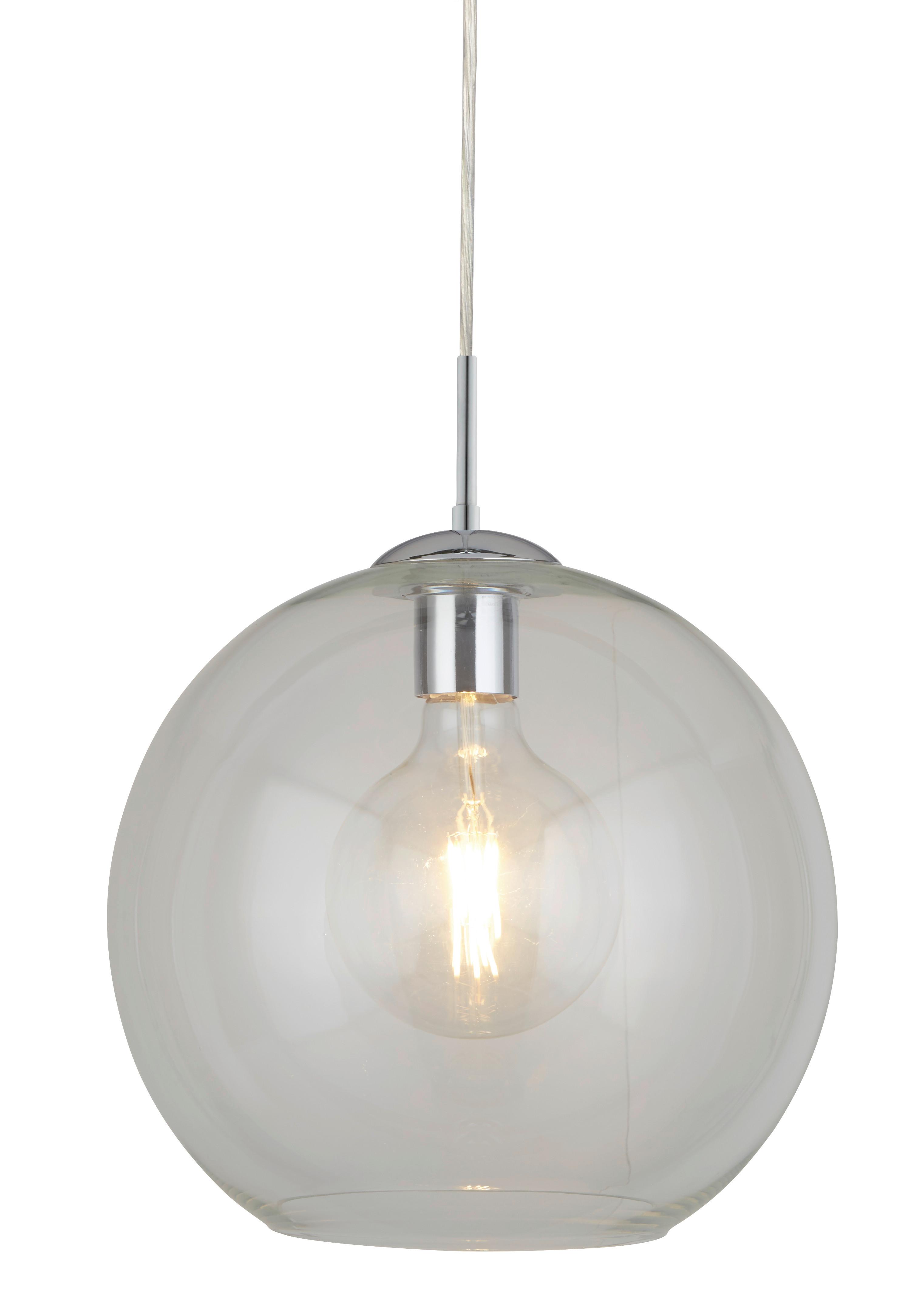Függőlámpa Balls 1632cl - krómszínű, Design, üveg/fém (30/120cm)