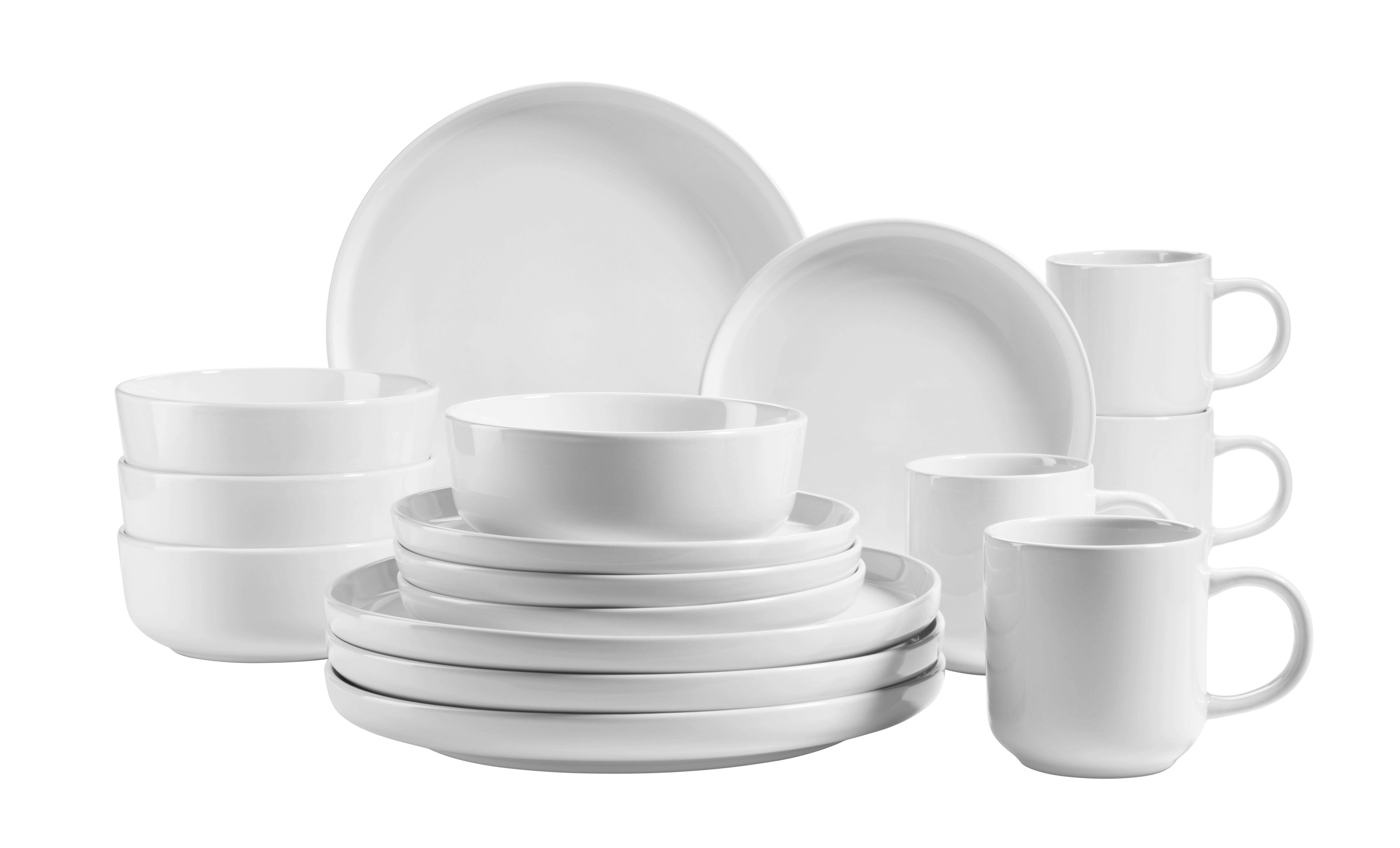 Kombiservice 931962 Alenia - Weiss, Basics, Keramik (32/31,5/30cm) - Mäser