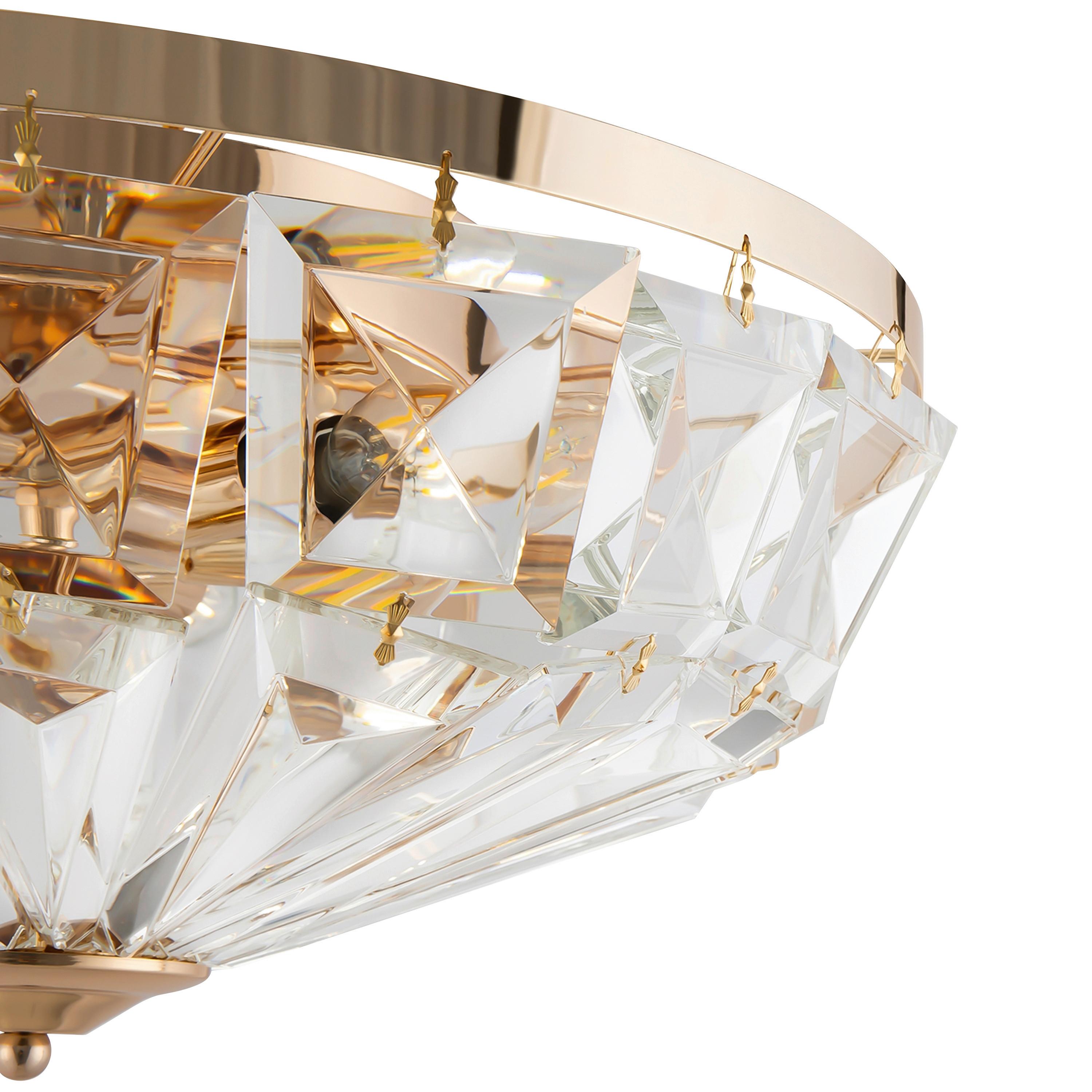 Deckenleuchte Facet Goldfarben max. 60 Watt - Goldfarben, Basics, Glas/Metall (48,6/22,8/48,6cm) - MAYTONI