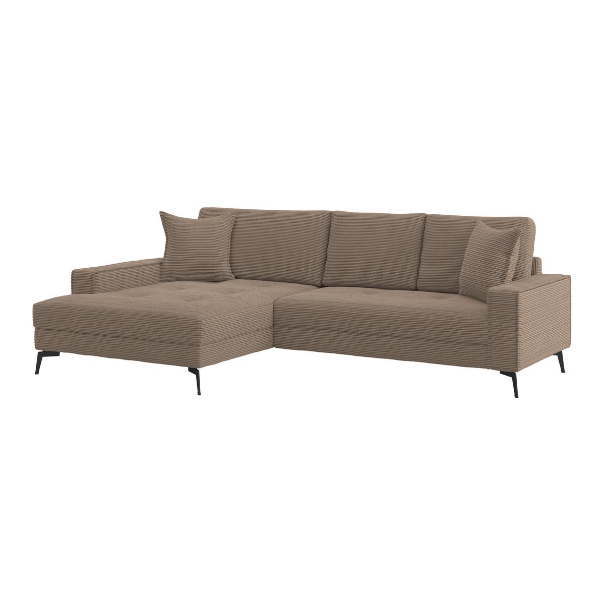 Kutna Garnitura Zero - smeđa/crna, Trend, tekstil (173/286cm)