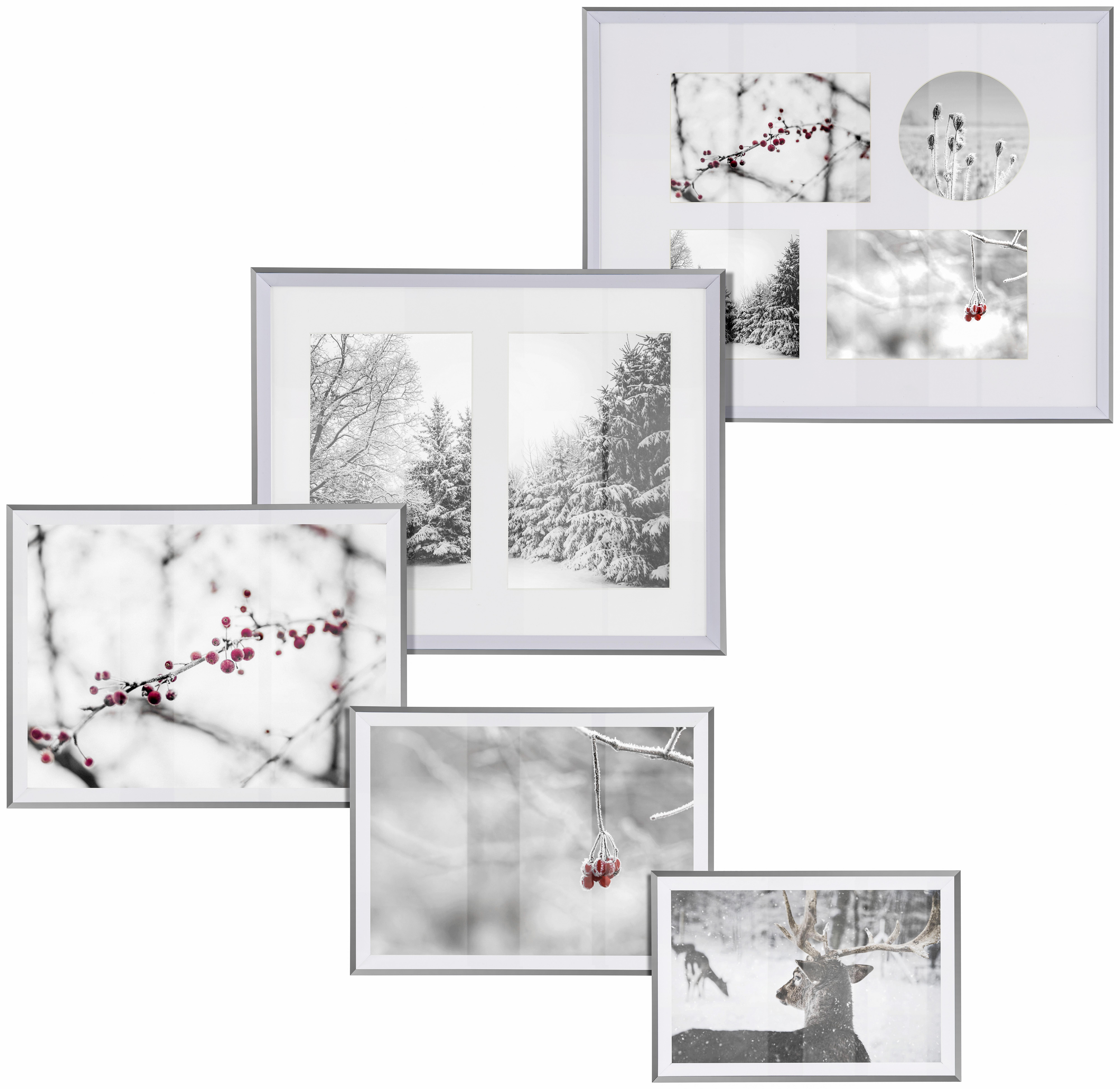 Okvir Za Slike Mara - srebrne barve, umetna masa (11,1/16,1/1,8cm) - Modern Living