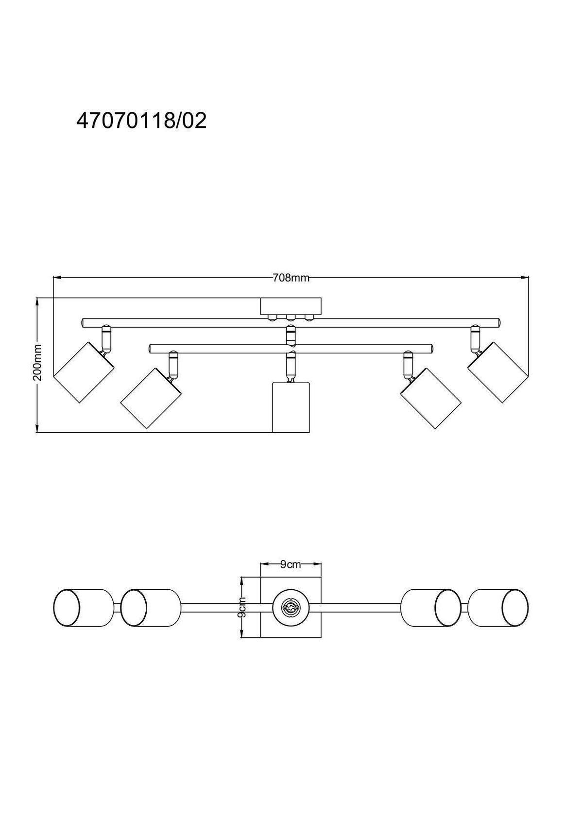 LAMPA SUFITOWA MAREEN - biały, Trend, metal (70.5/36/20cm) - Novel
