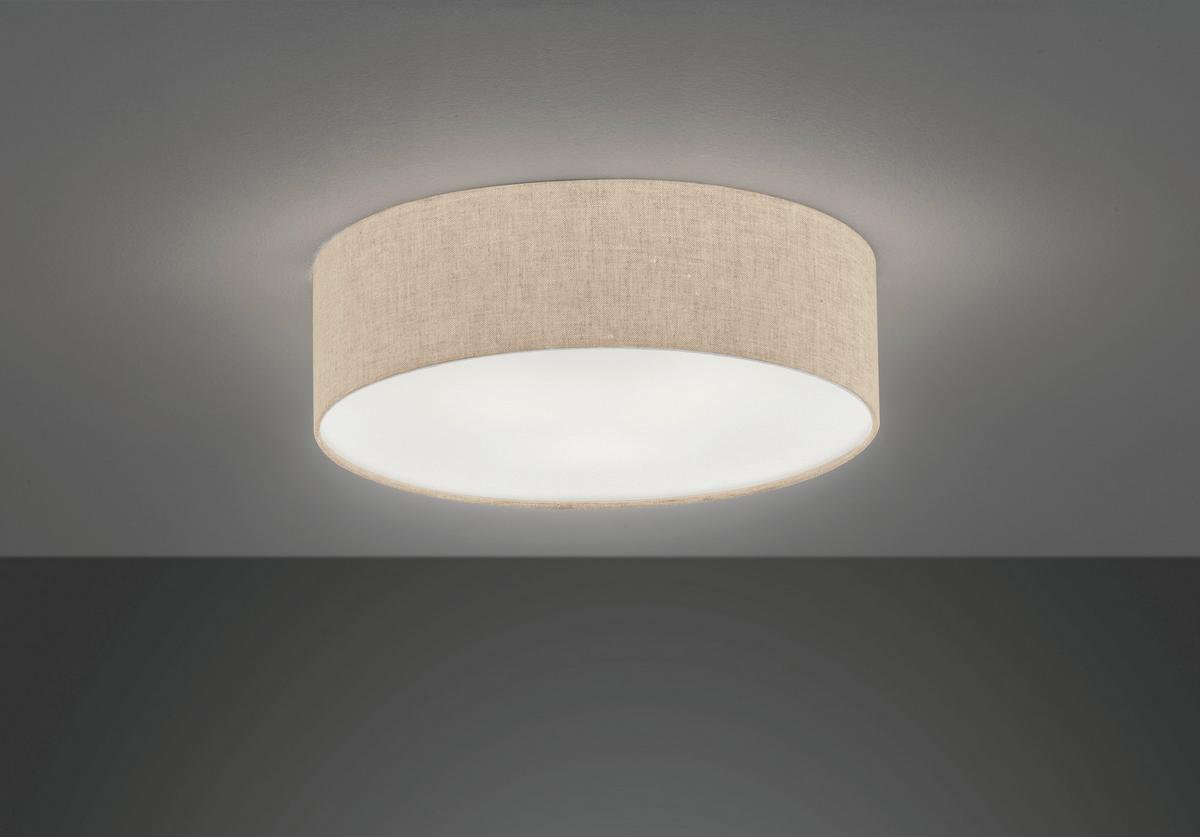 Deckenleuchte Thor Sandfarben max. 120 Watt - Sandfarben, Design, Kunststoff/Textil (40/40/12cm) - Fischer & Honsel