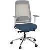 Pisarniški Stol Chiaro T1 White, Modra, Siva - modra/siva, Moderno, kovina/umetna masa (67/118/63cm) - MID.YOU