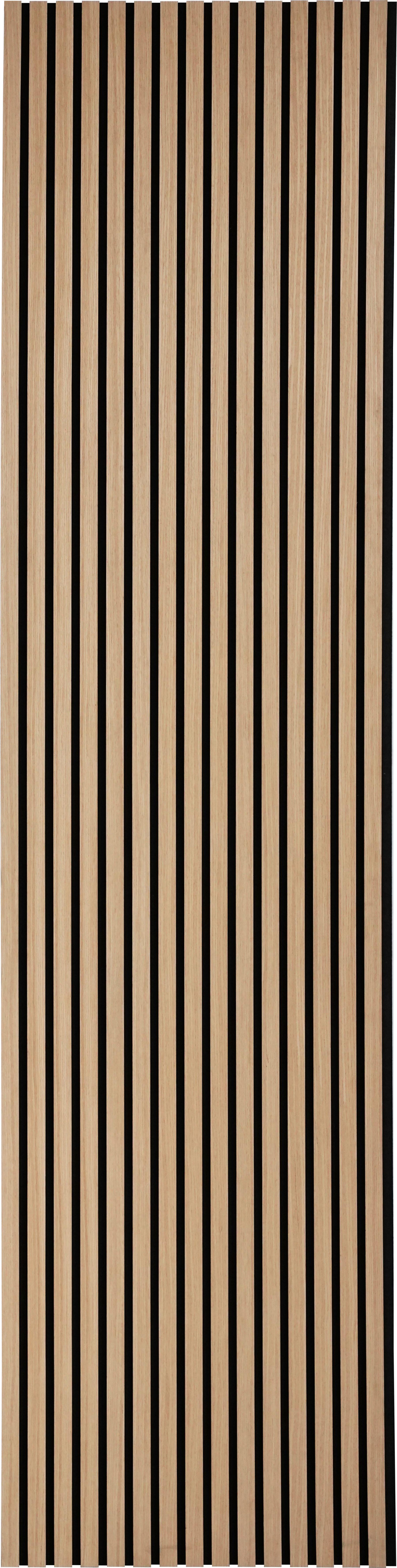 Akustikpaneel Noise Schwarz/Eiche Bianco - Eiche Bianco/Schwarz, MODERN, Holz/Holzwerkstoff (60/120/2,1cm)