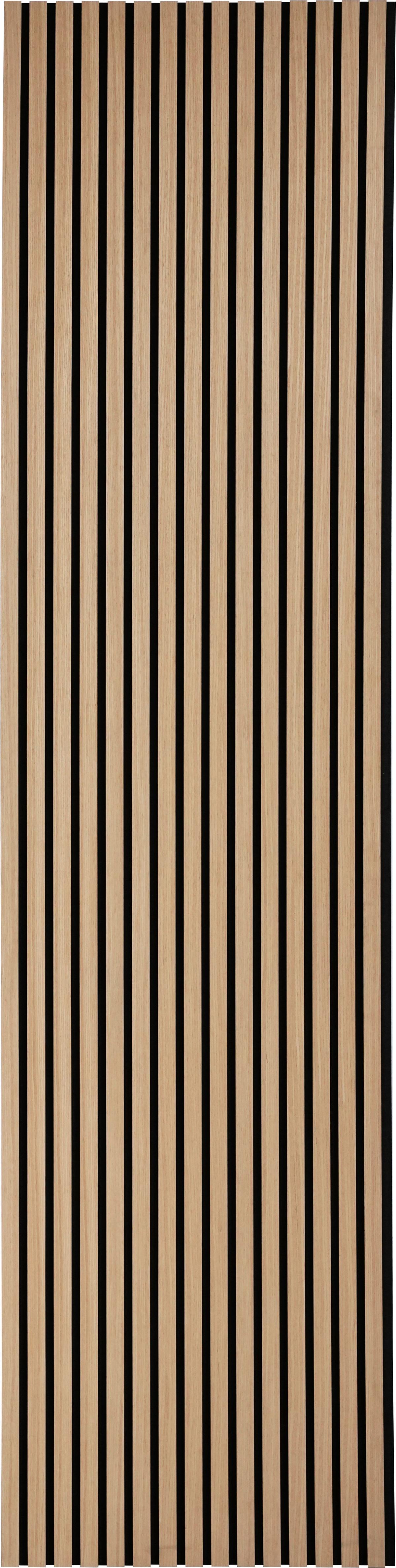 Akustikpaneel Noise Schwarz/Eiche Bianco - Eiche Bianco/Schwarz, MODERN, Holz/Holzwerkstoff (60/120/2,1cm)